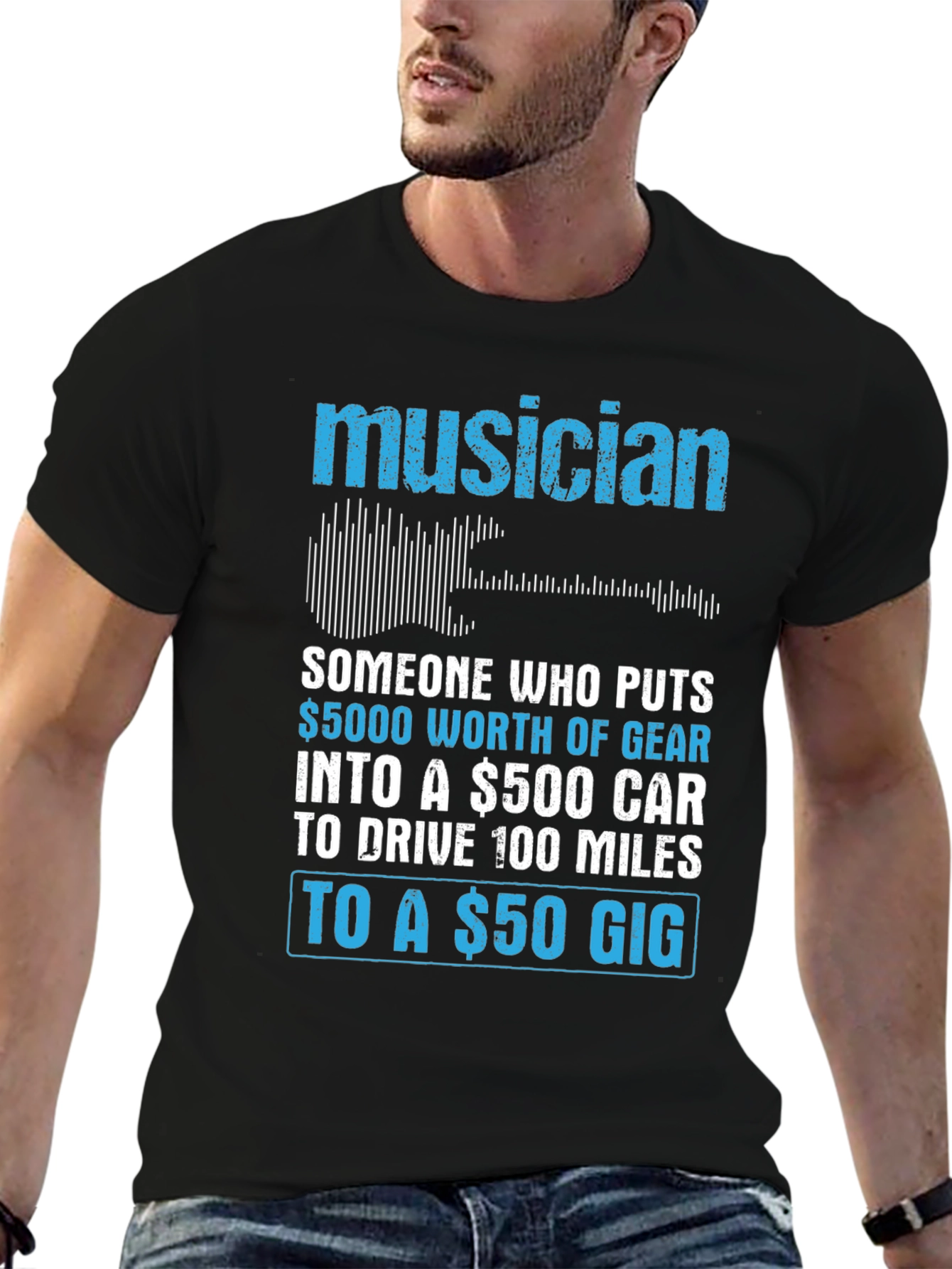 Black Musician Humor T-Shirt: $50 Gig view 6