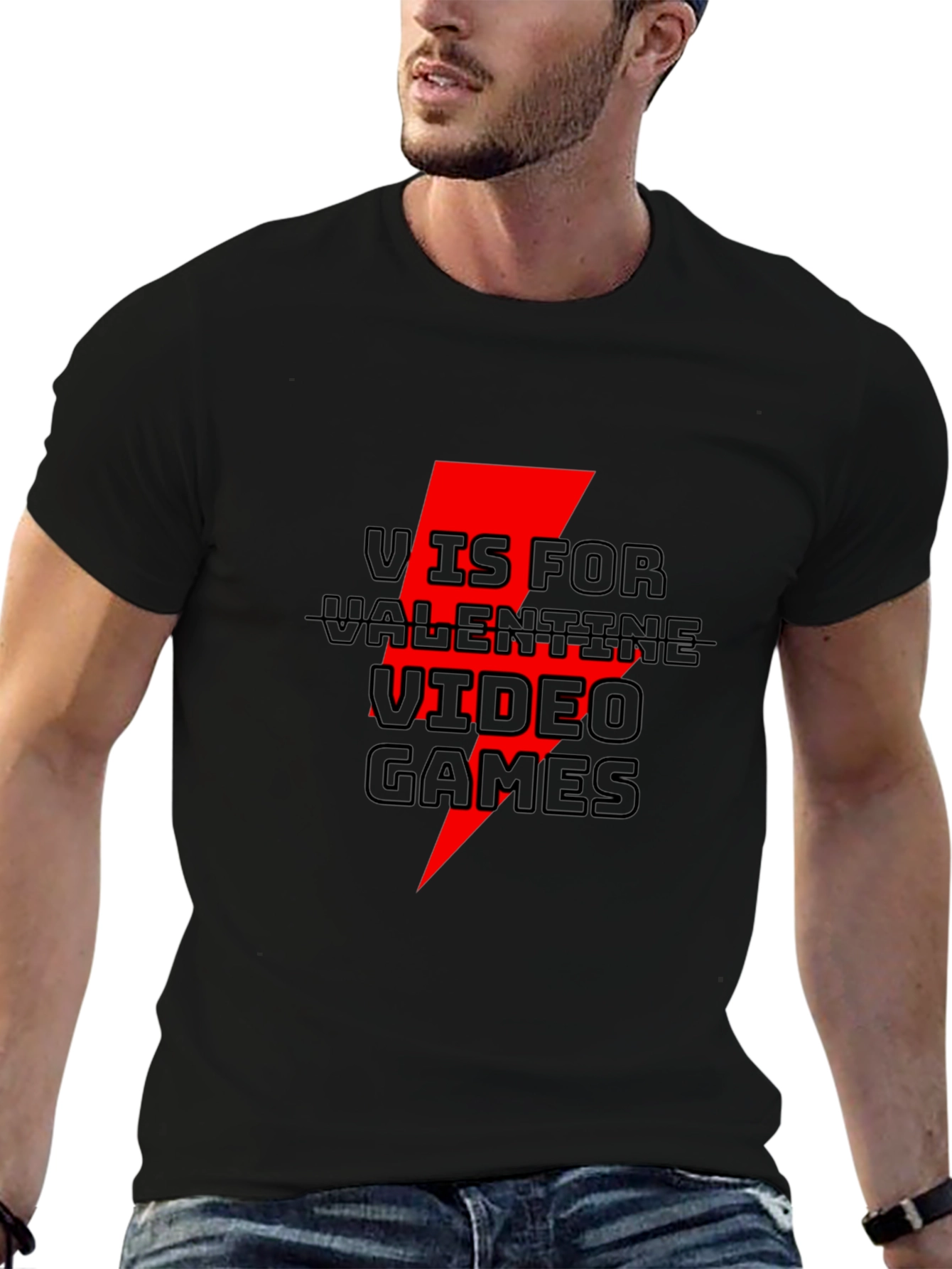 Black Valentine Video Games Graphic Tee view 6