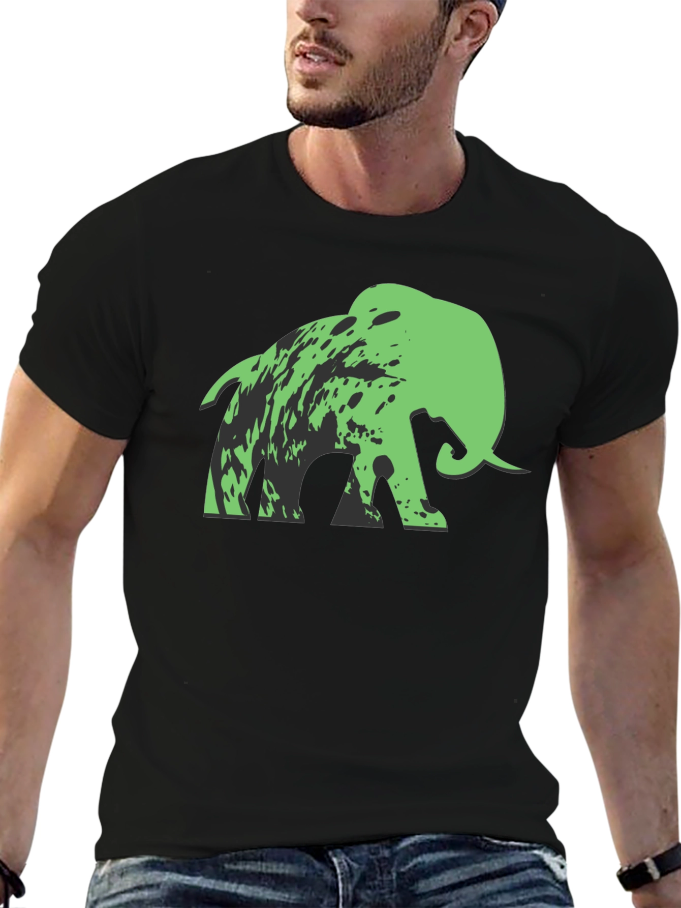 Black Mammoth Graphic Tee - Black Cotton Blend view 6