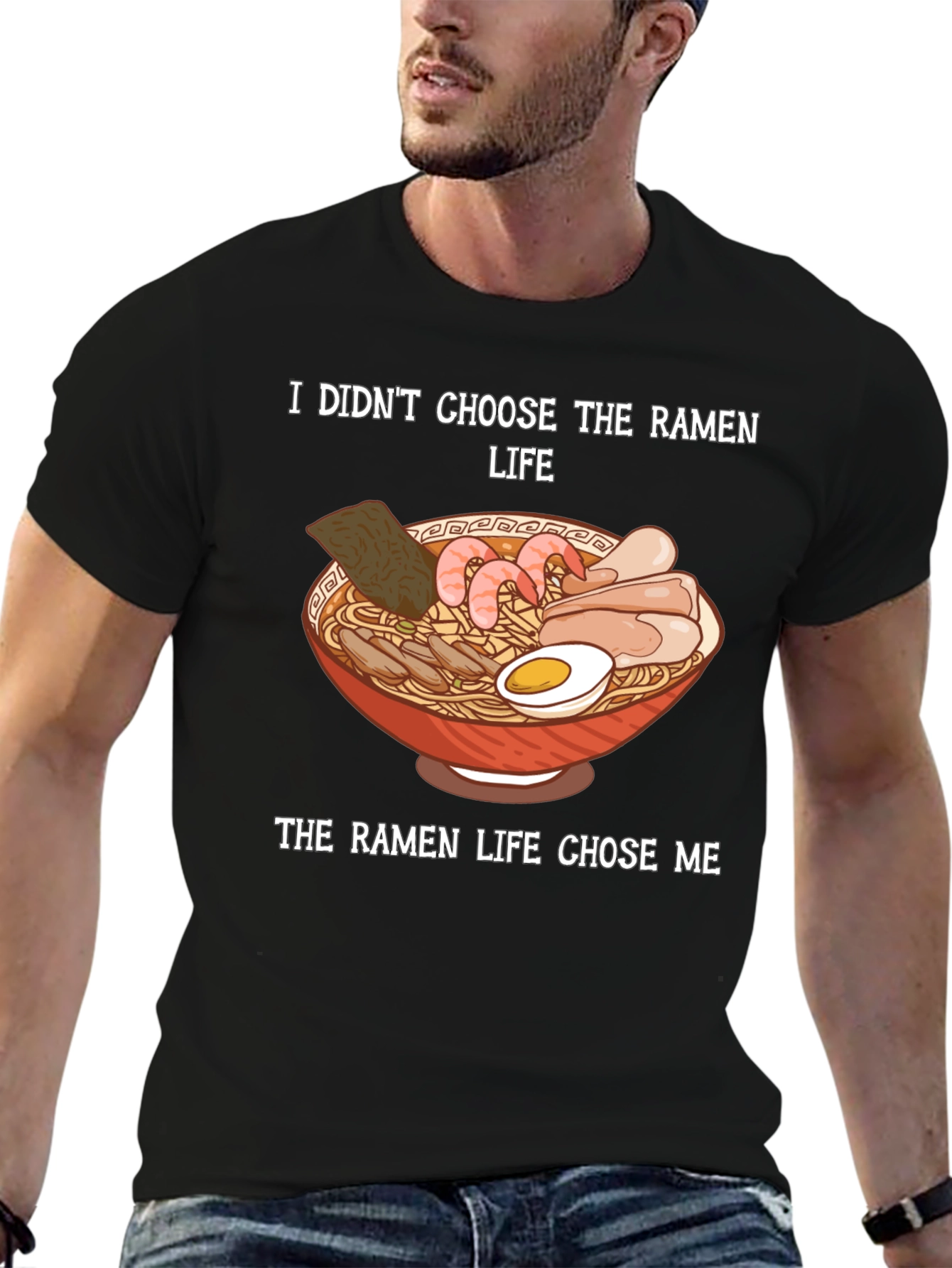 Black Ramen Life Black Graphic Tee view 6
