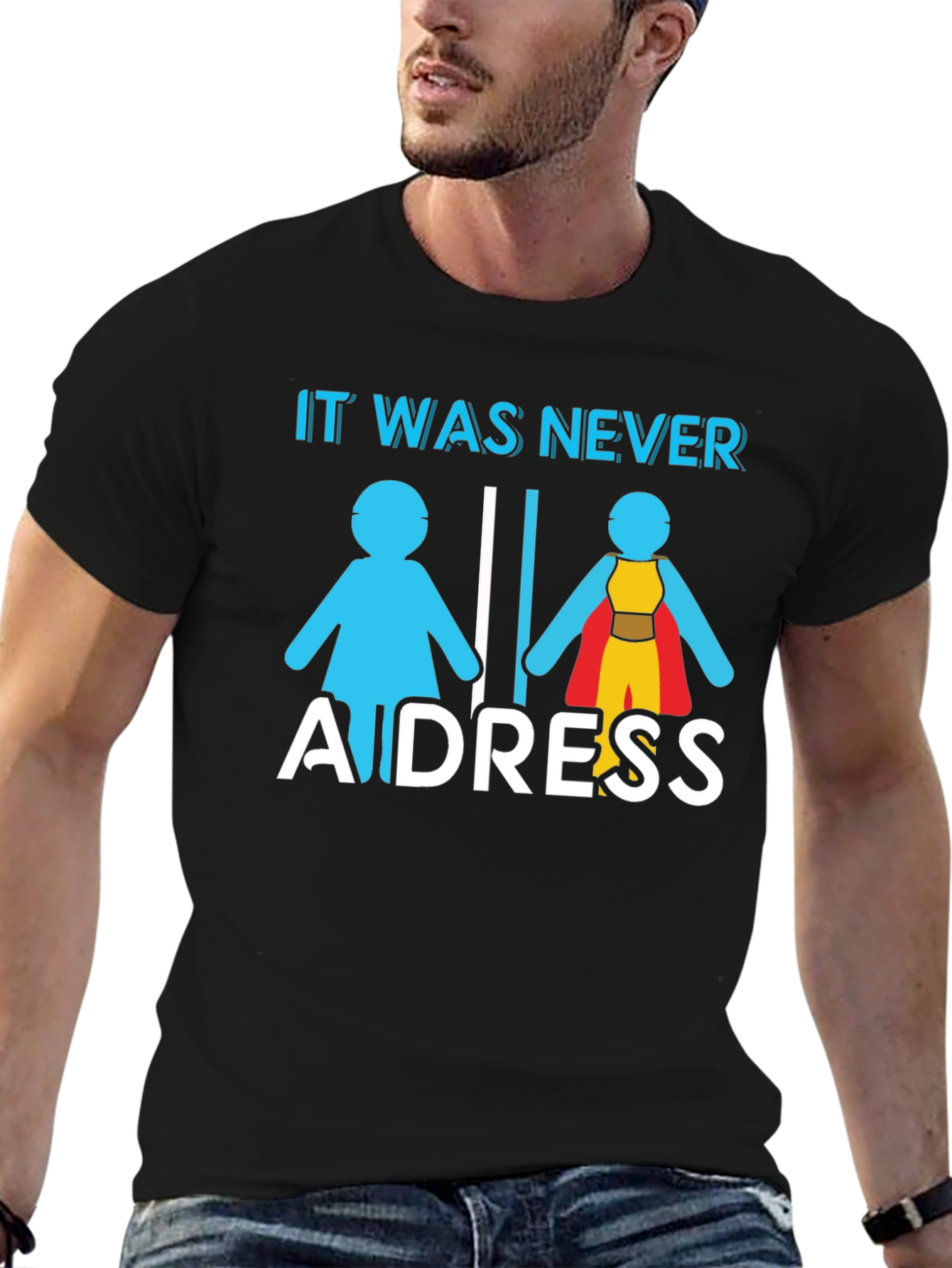 Black It Was Never A Dress T-Shirt view 6