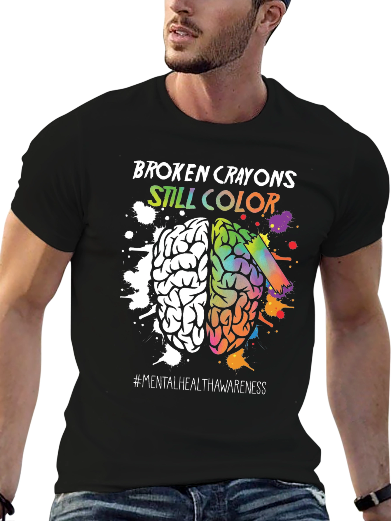 Broken Crayons Still Color Mental Health Awareness T-Shirt - 6