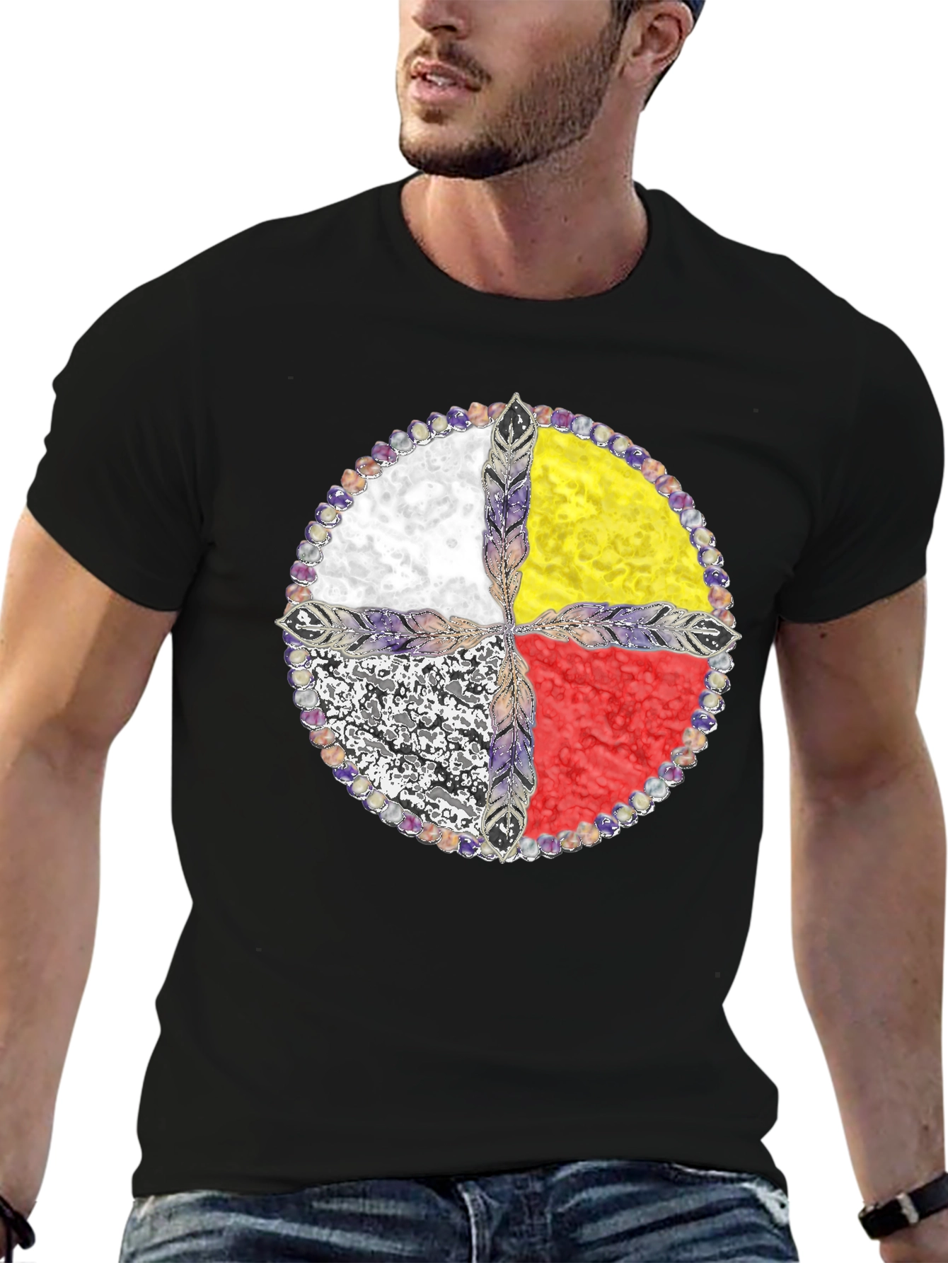 Medicine Wheel T-Shirt - Native American Design - 6