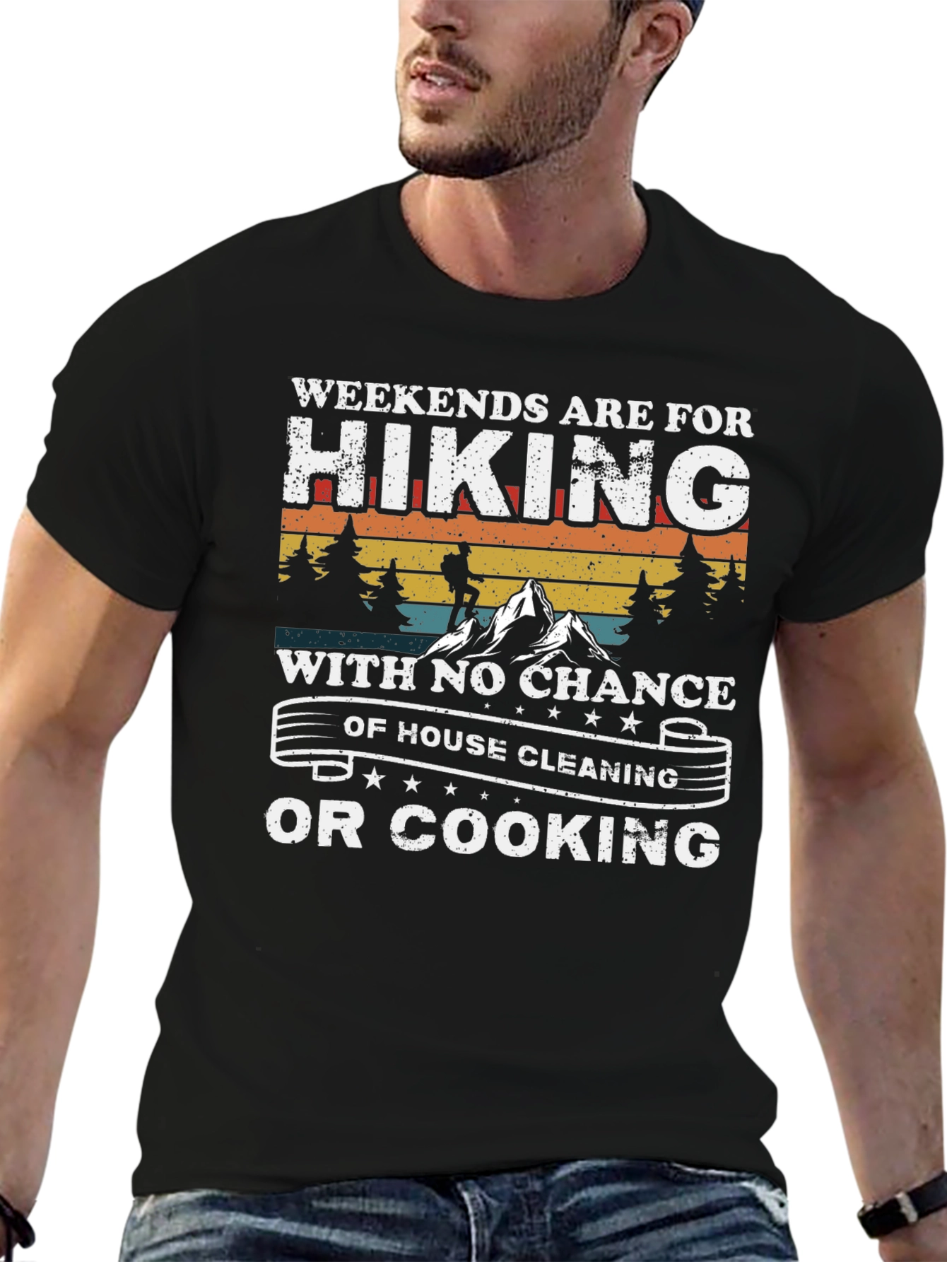 Black Weekend Hiking Graphic Tee view 6