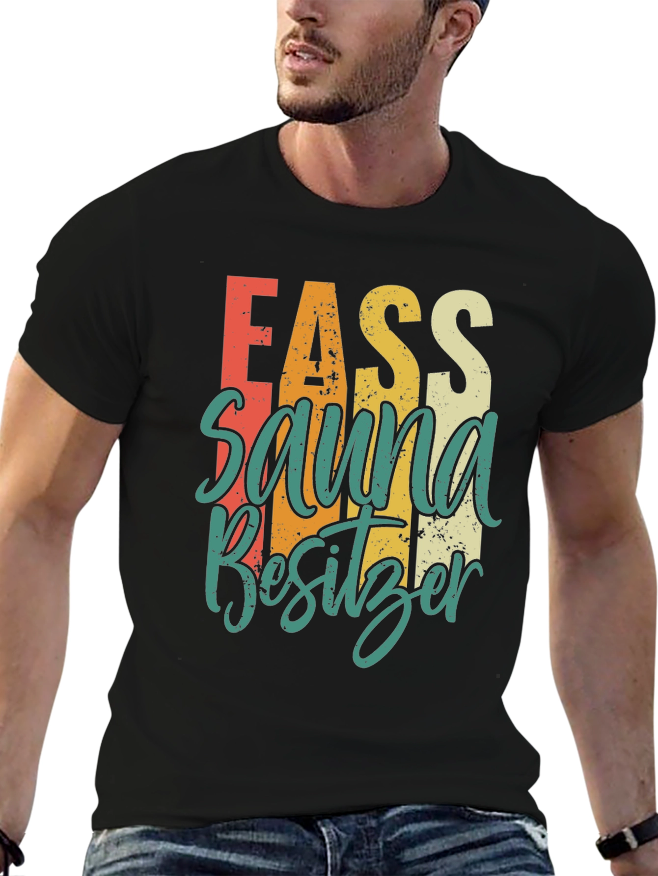 Black Fass Sauna Besitzer T-Shirt view 6