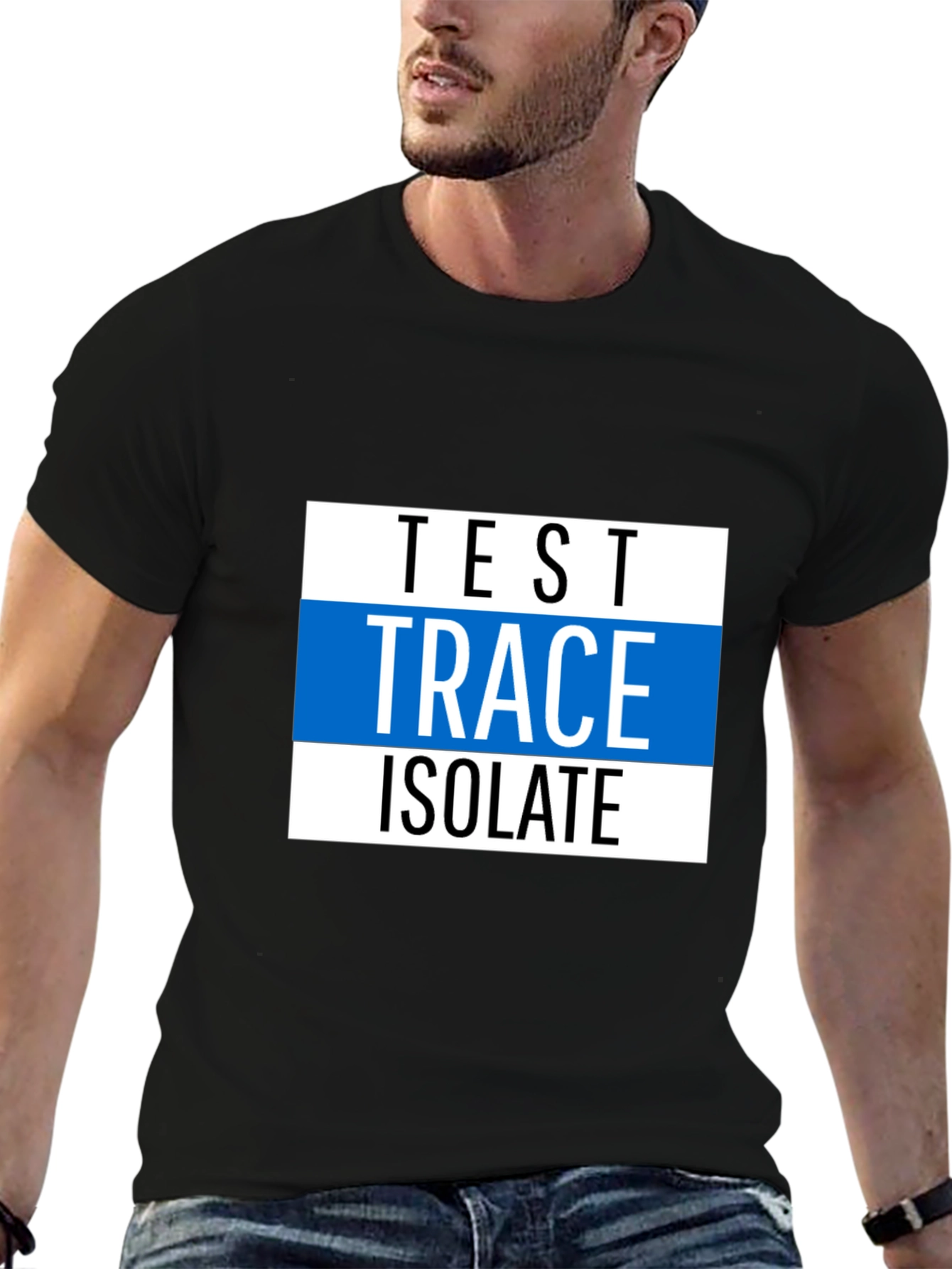 Black Test Trace Isolate Graphic Tee view 6