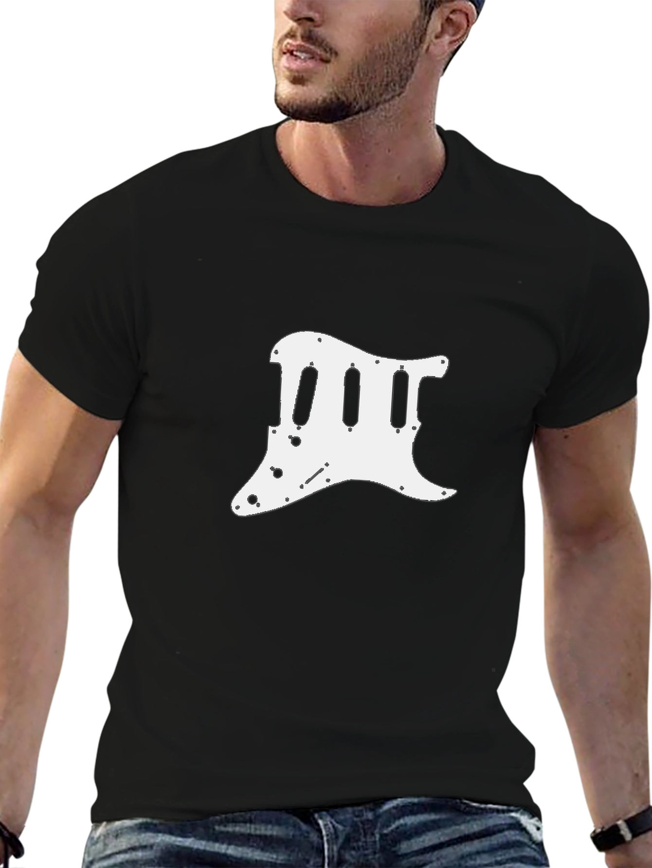 Guitar Pickguard Graphic Tee - Musician's Style - 6