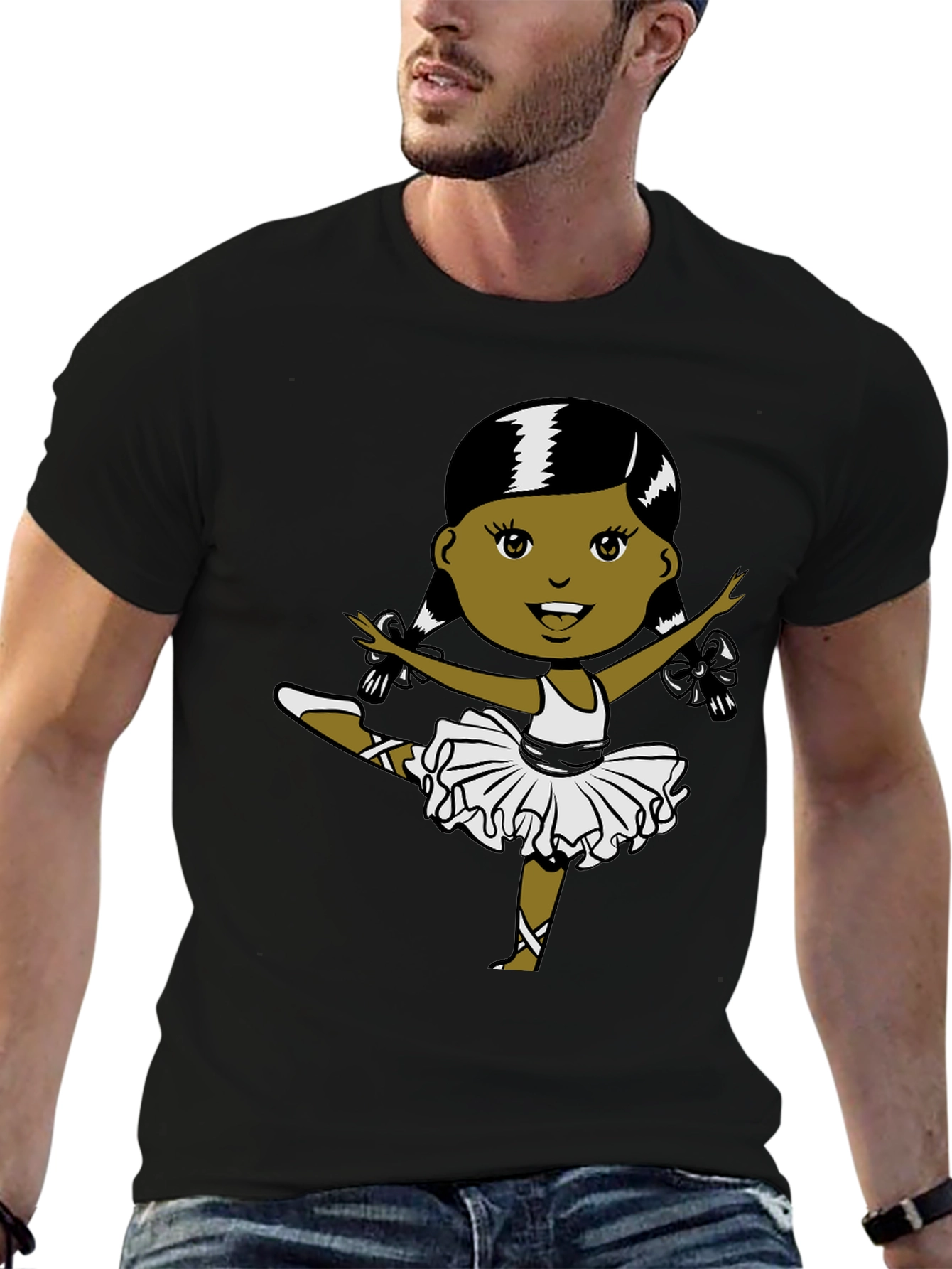 Ballerina Graphic T-Shirt - Black - 6