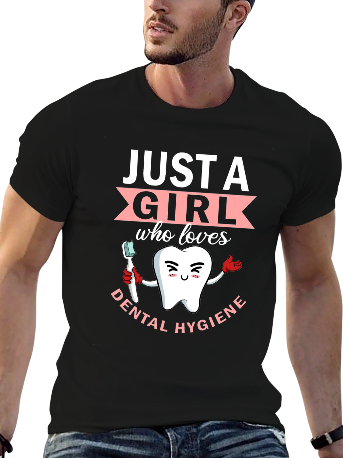 Black Dental Hygiene Lover T-Shirt view 6