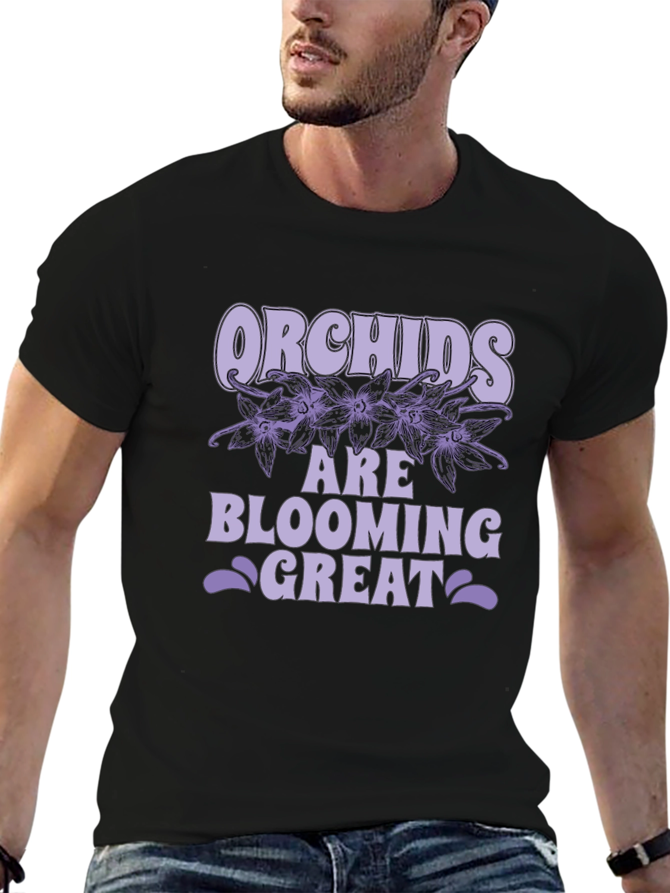 Black Orchids Are Blooming Great T-Shirt view 6