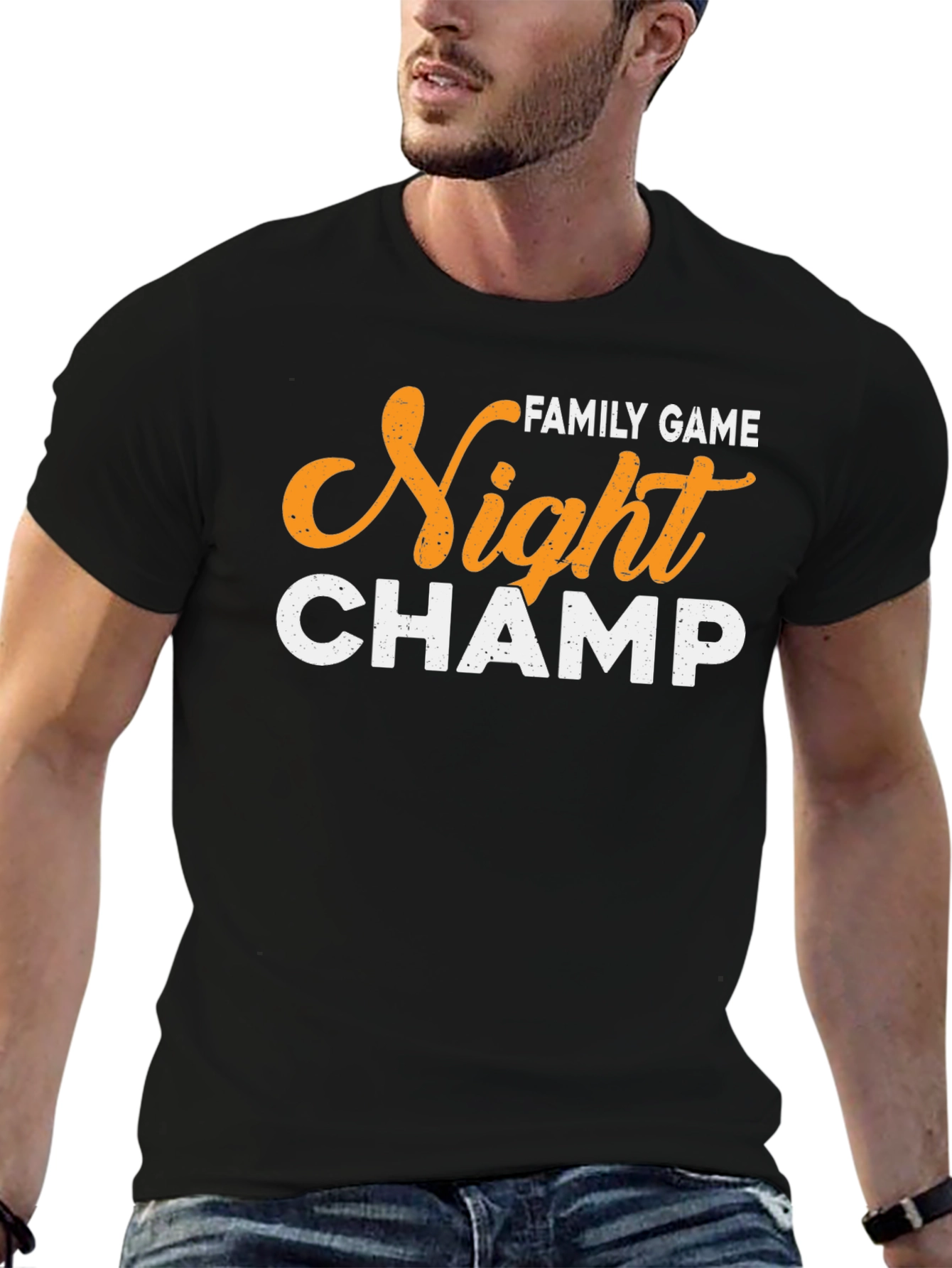 Black Family Game Night Champ Graphic T-Shirt view 6