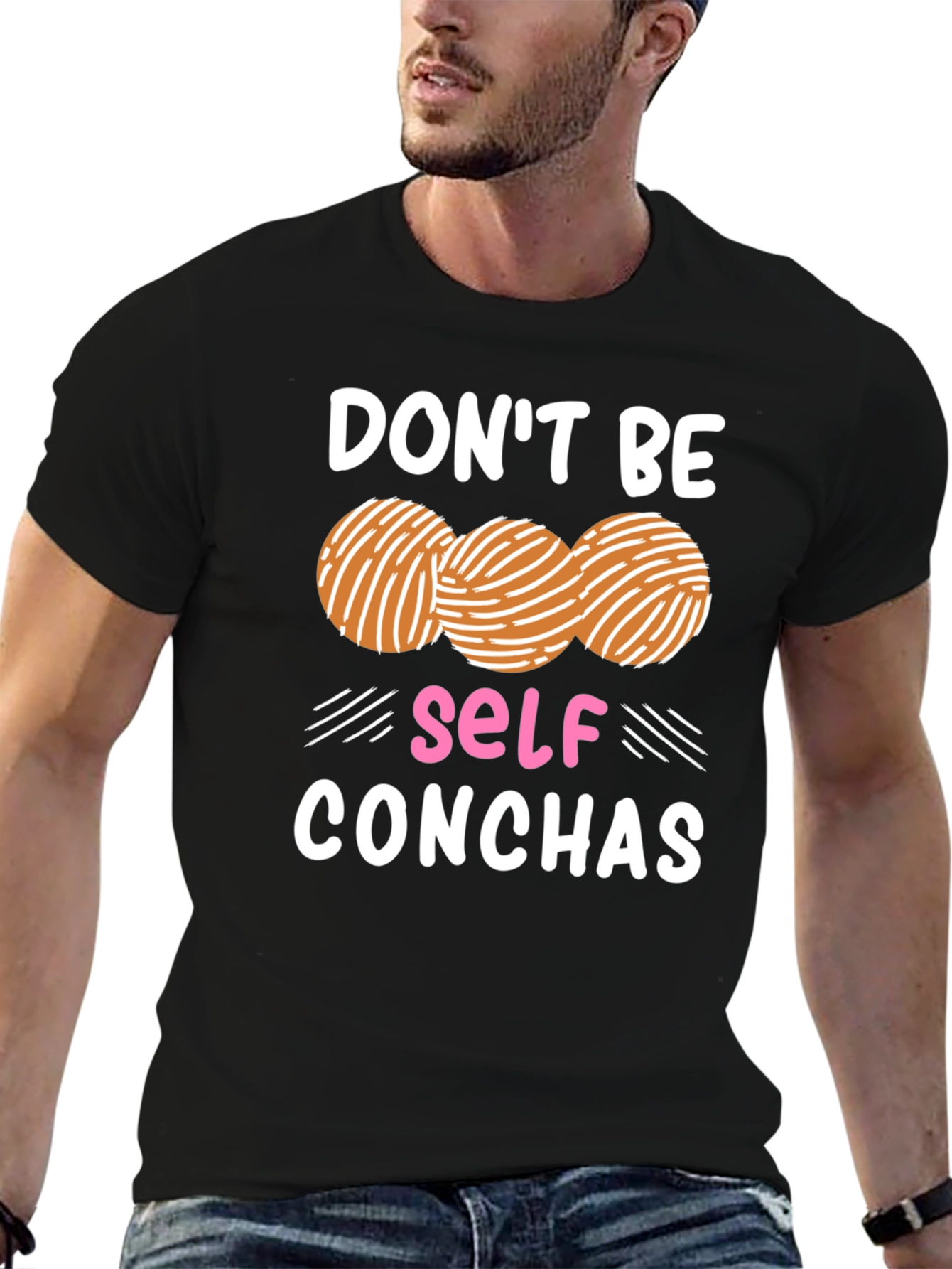Black Don't Be Self Conchas Graphic T-Shirt view 6