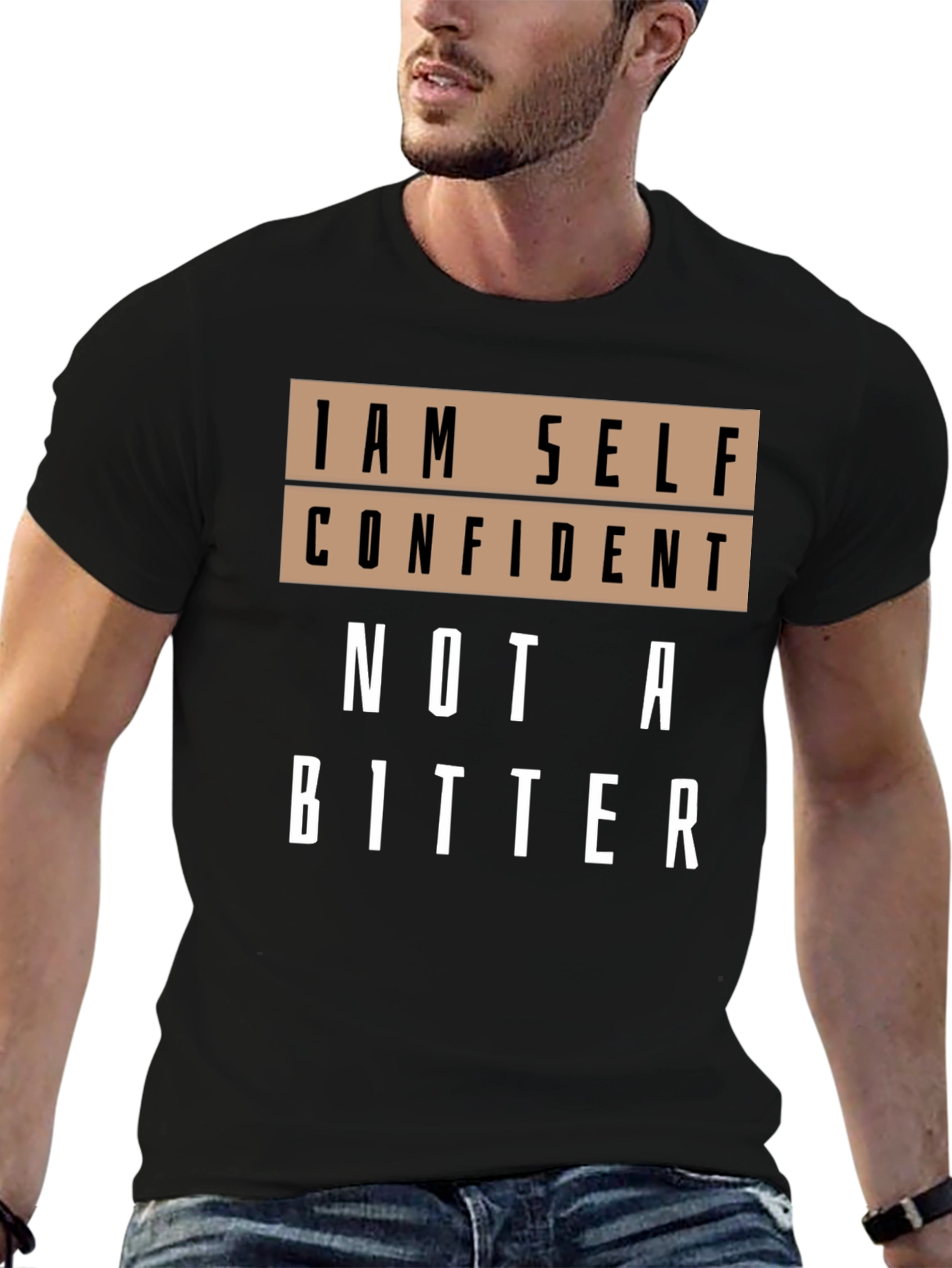 Black Self Confident Graphic T-Shirt - Black view 6