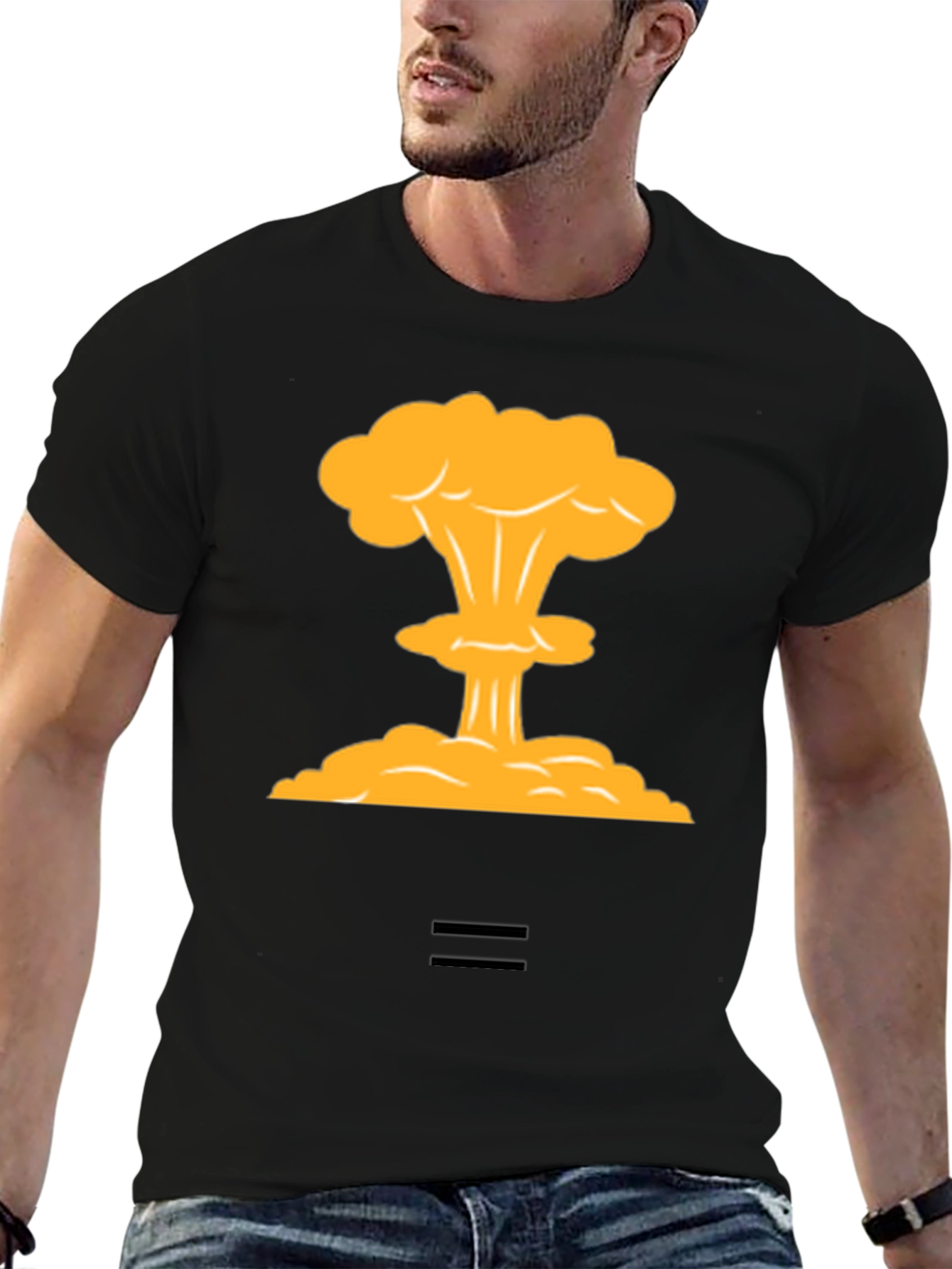 Black Atomic Blast Tee - Statement Graphic T-Shirt view 6