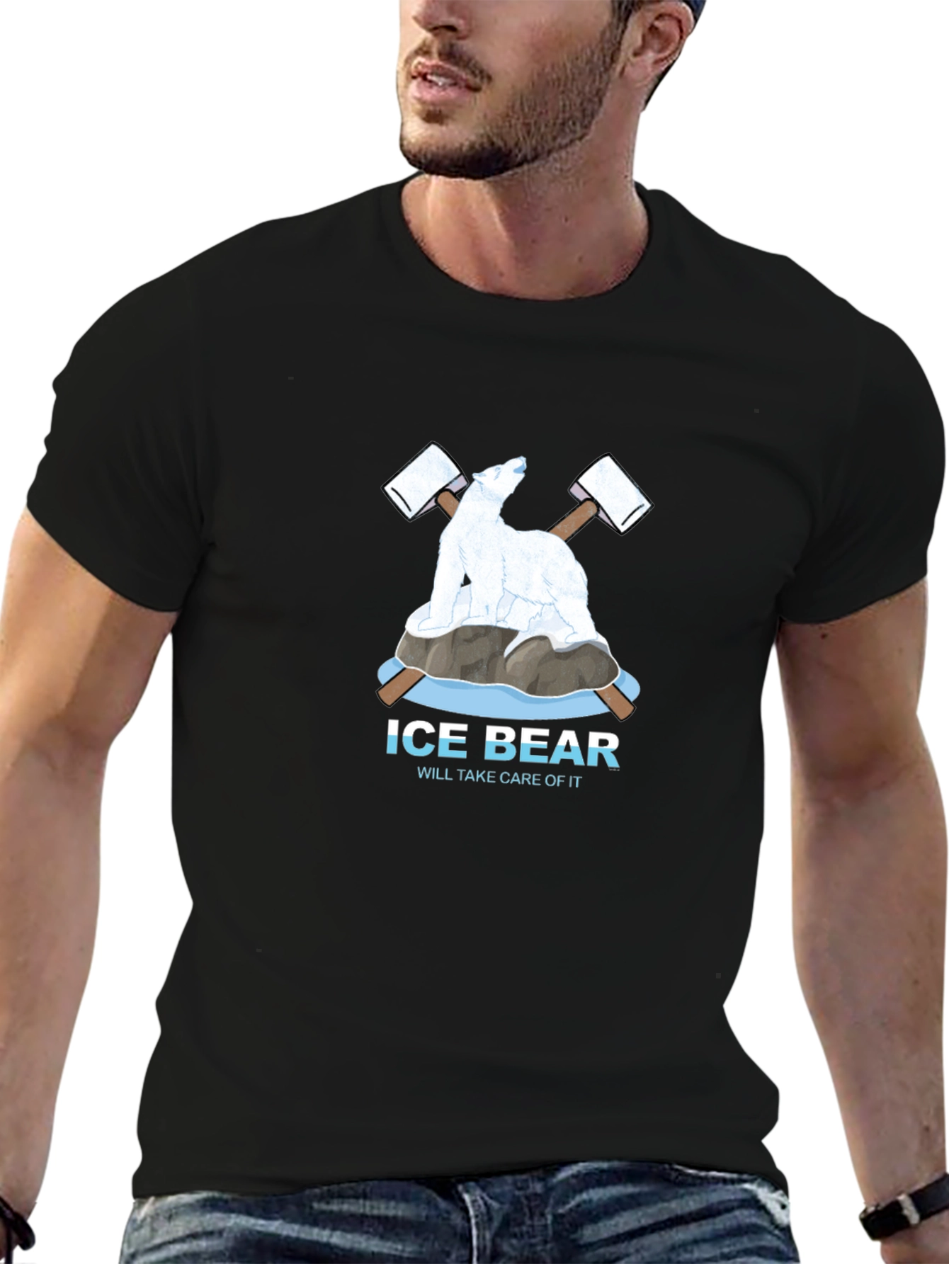 Black Ice Bear Graphic Tee - Will Take Care Of It view 6