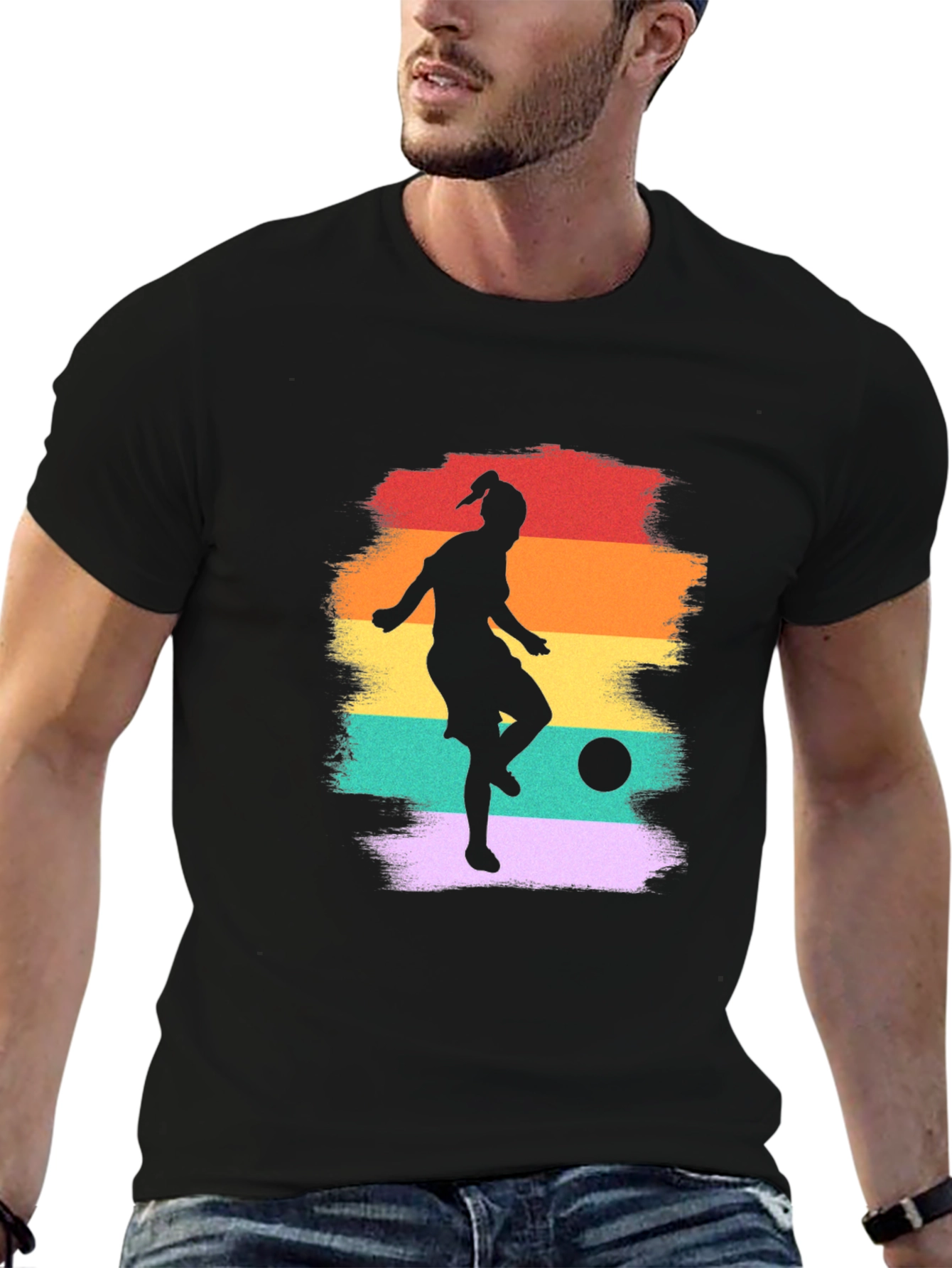 Retro Soccer Player T-Shirt - 6