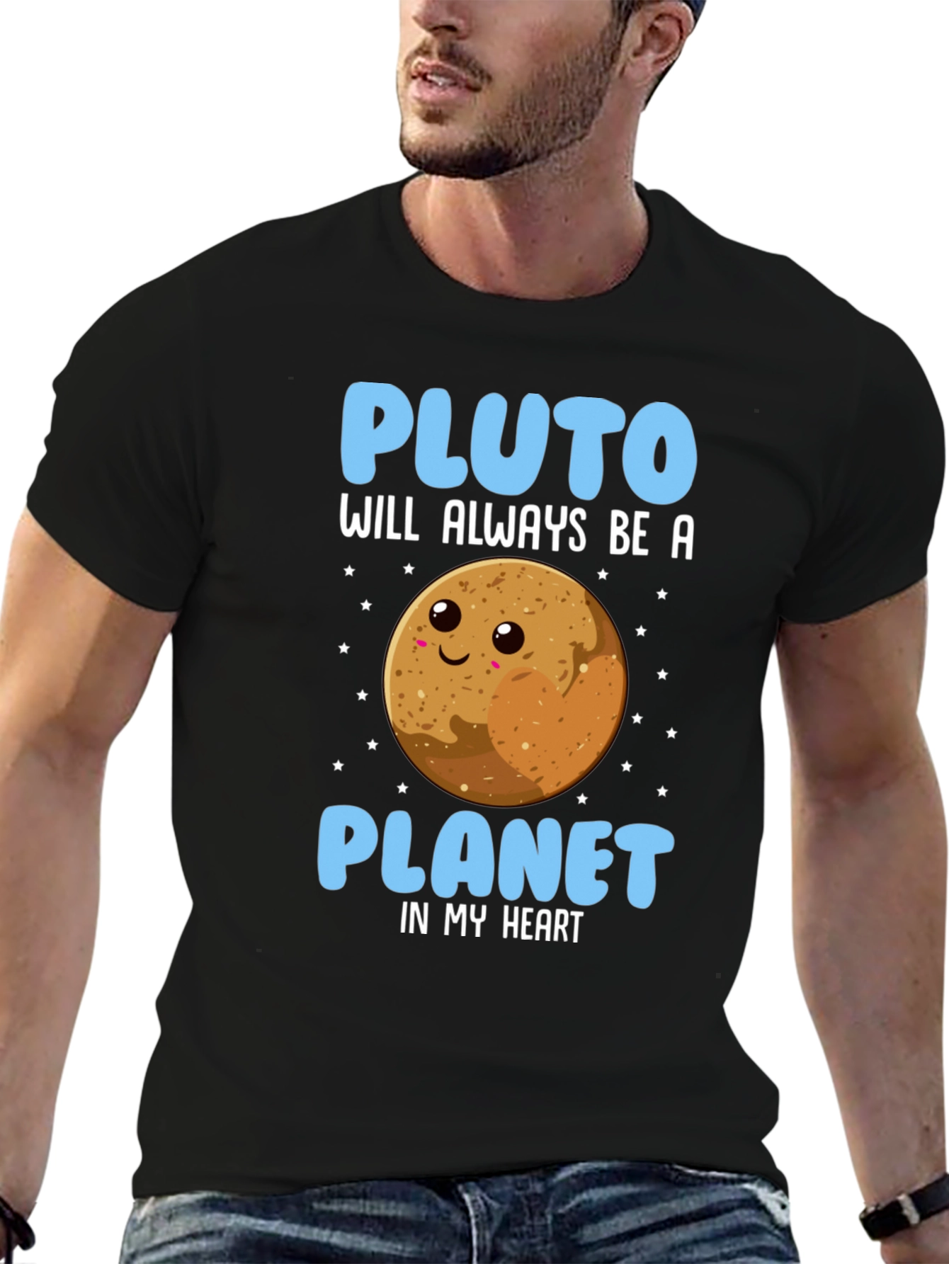 Black Pluto Always a Planet T-Shirt view 6