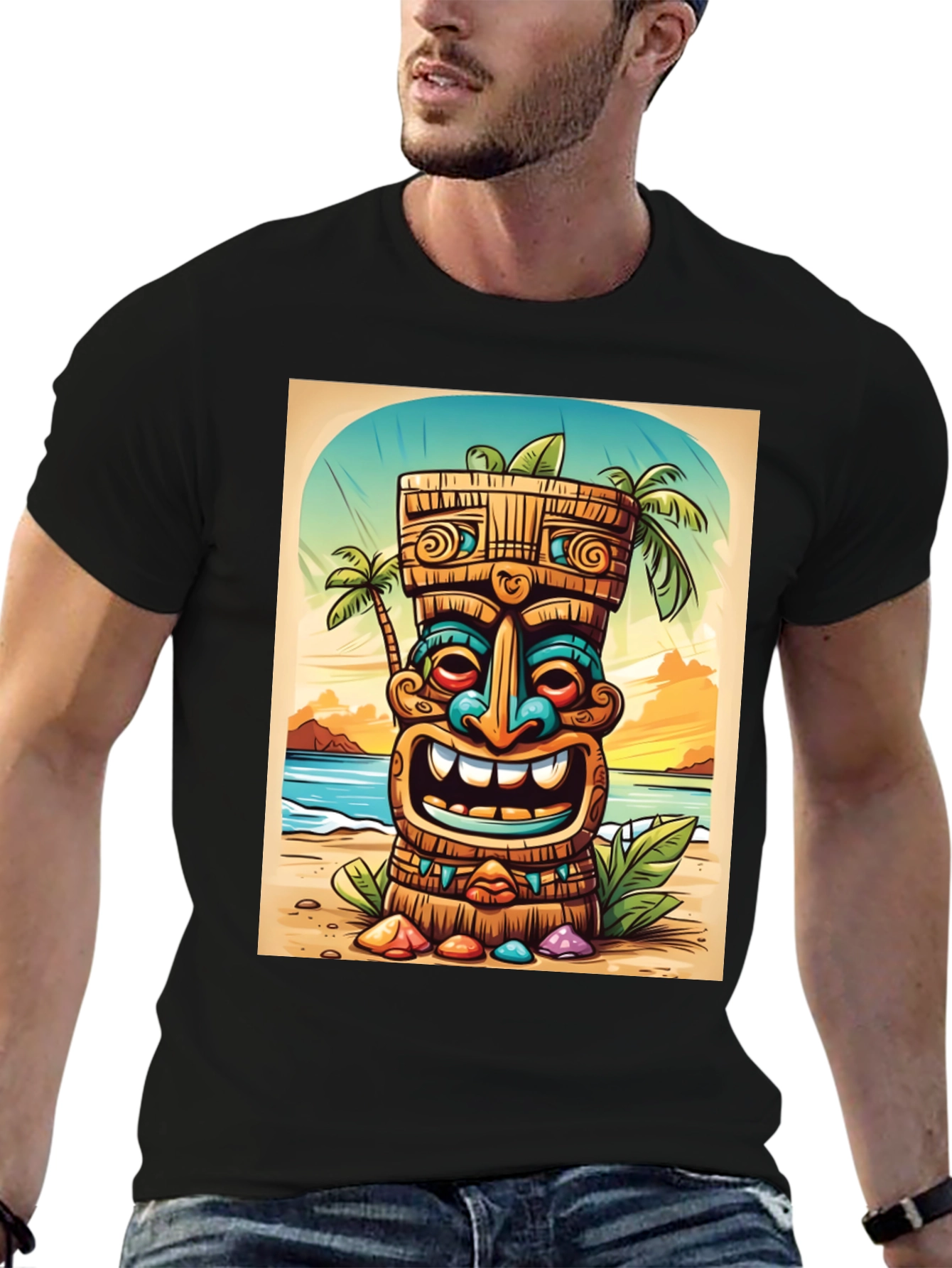 Tropical Tiki Graphic Tee - Island Vibes - 6