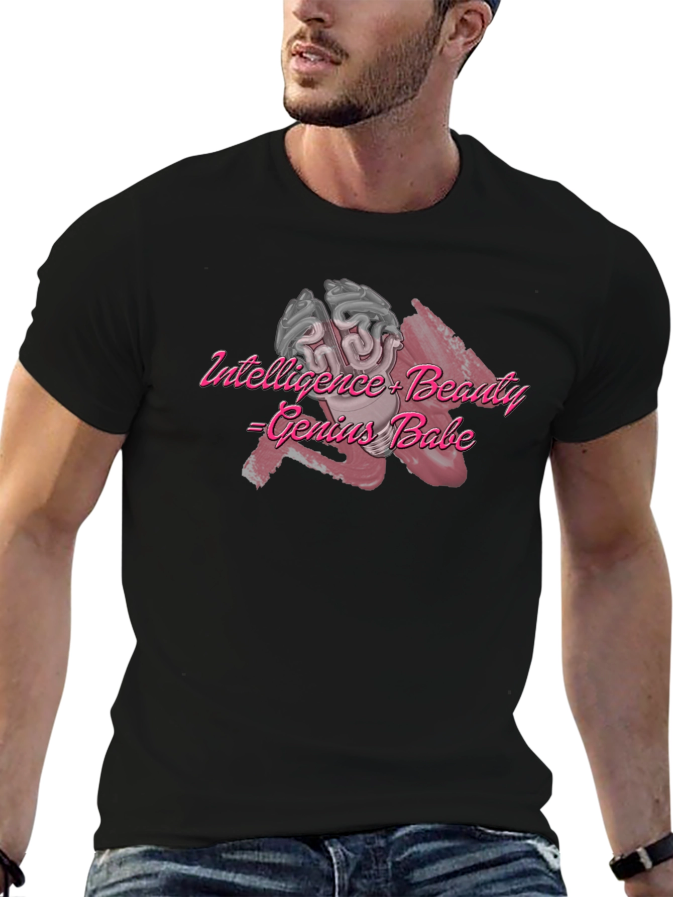 Black Intelligence + Beauty Graphic Tee view 6