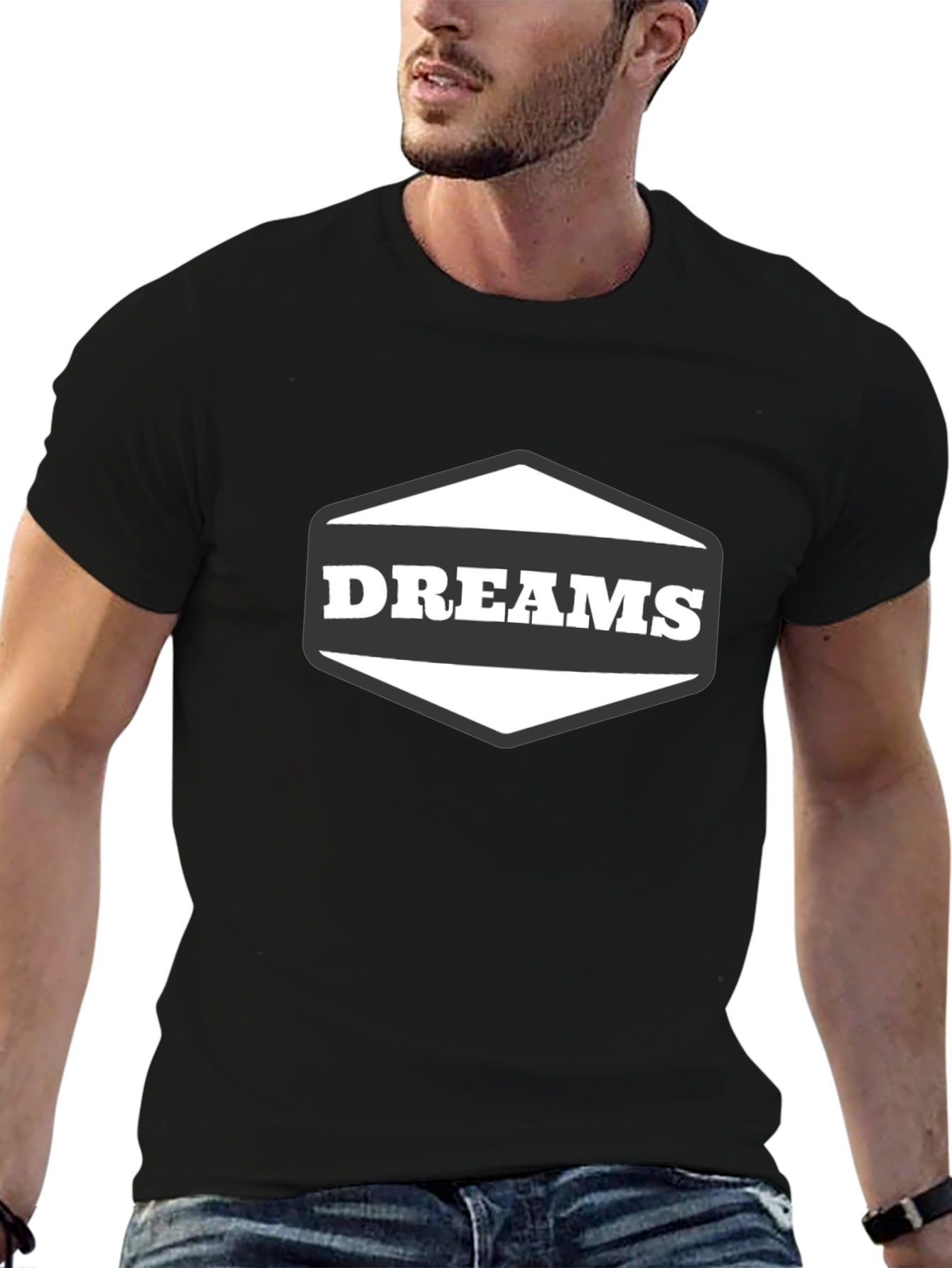 Black Dreams Graphic Black T-Shirt view 6