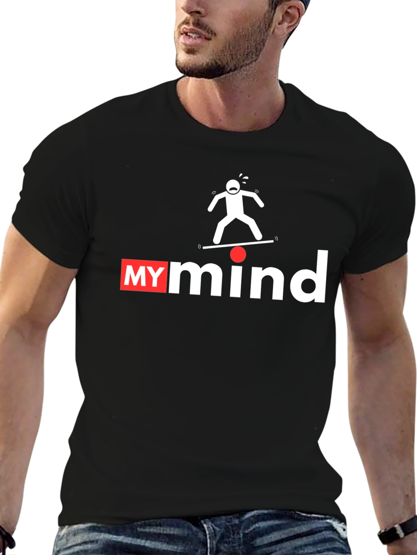 Black My Mind Balancing Act Graphic T-Shirt view 6