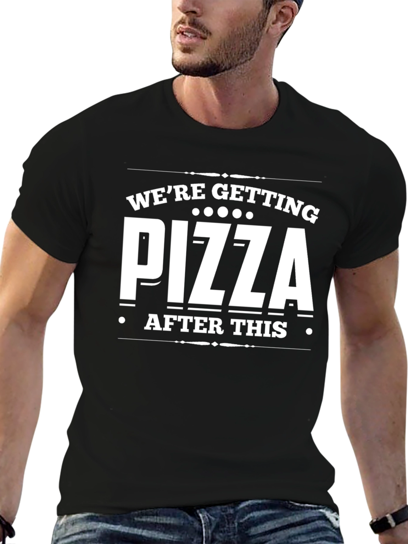 Black Pizza After This T-Shirt - Funny Graphic Tee view 6