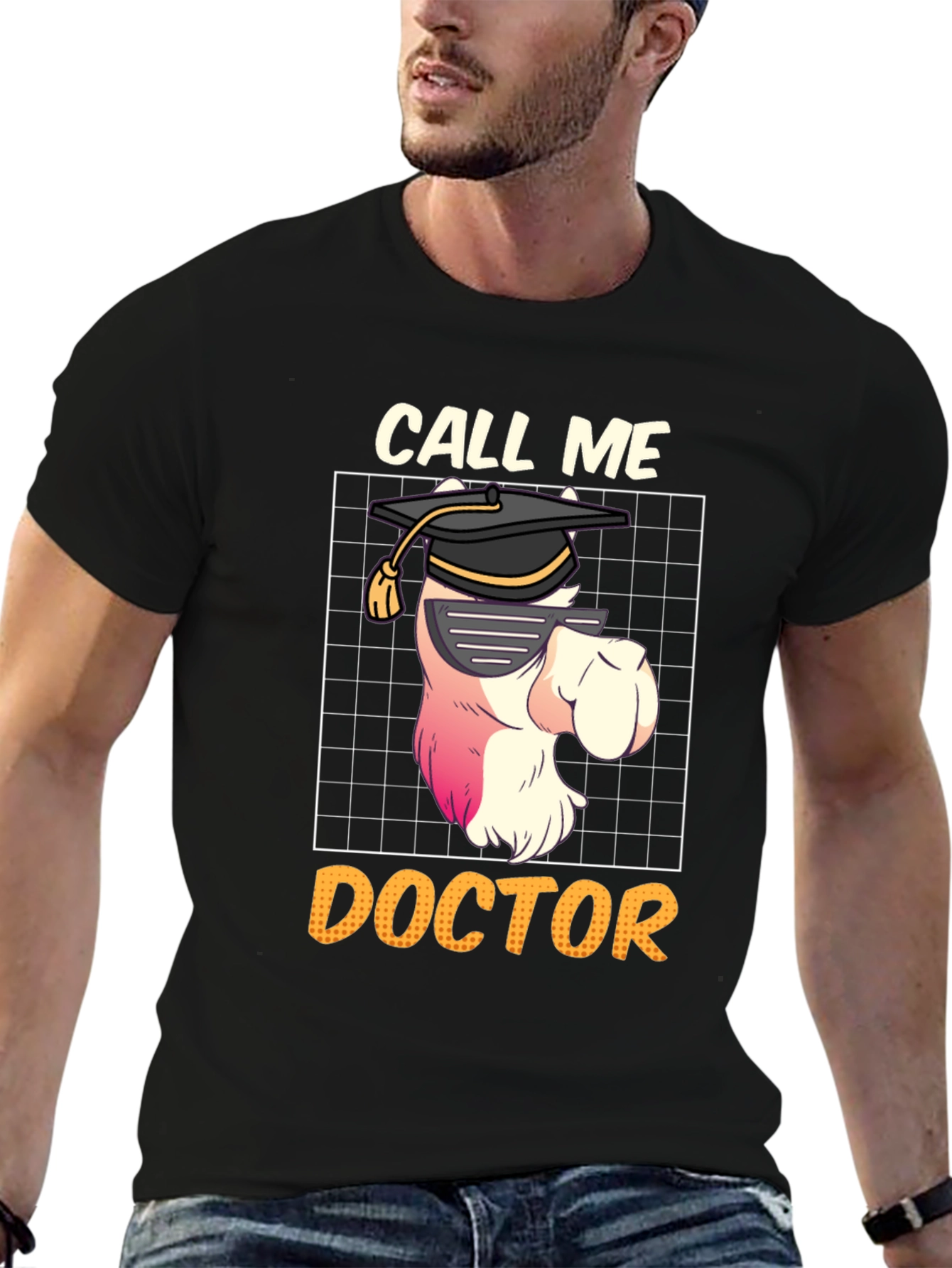 Black Call Me Doctor T-Shirt - Graduation Gift view 6