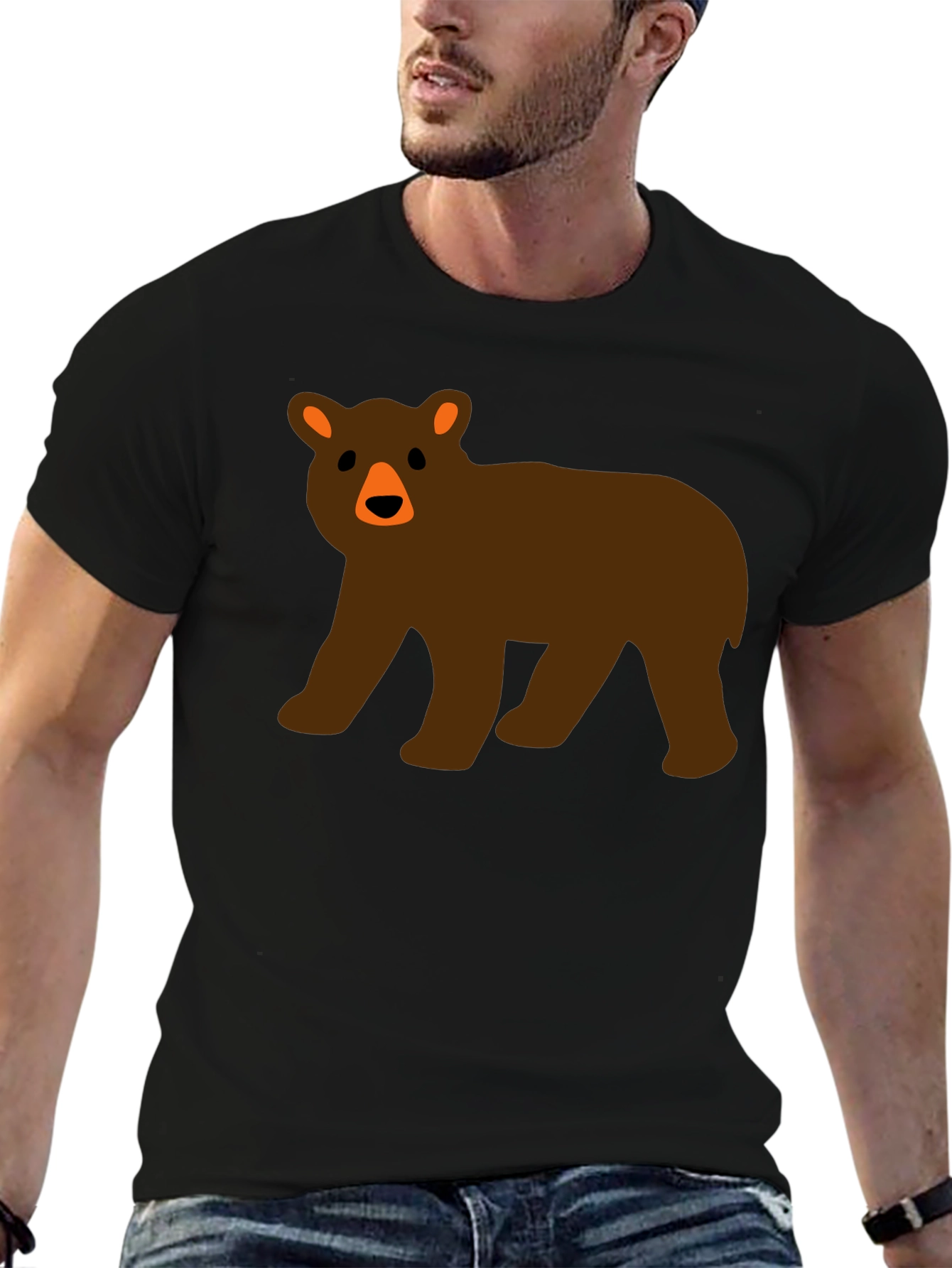Black Bear Graphic Black T-Shirt view 6