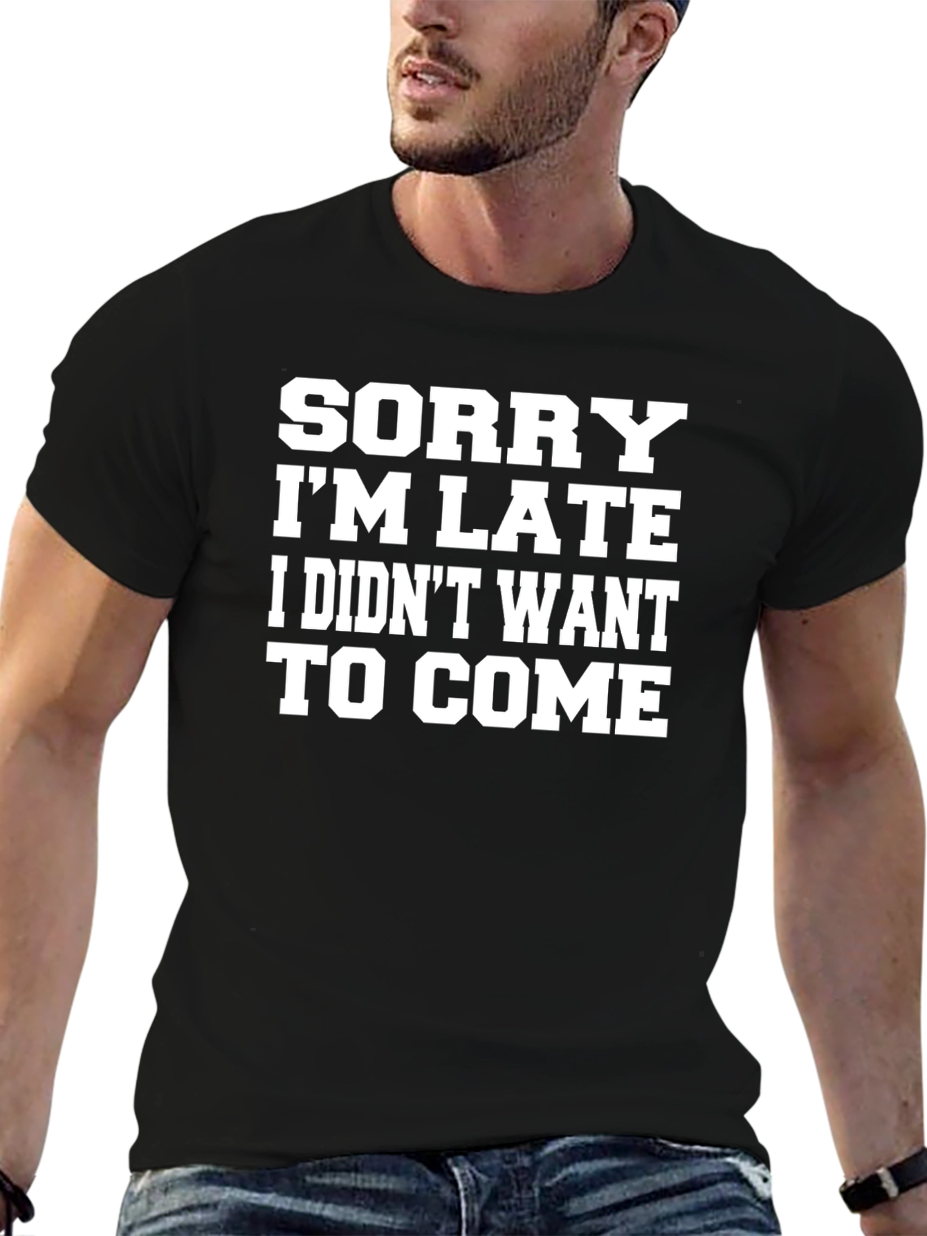 Black Funny Sarcastic Graphic T-Shirt view 6