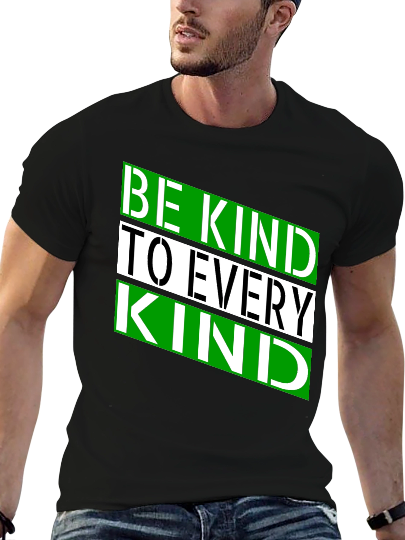 Black Be Kind to Every Kind Black T-Shirt view 6