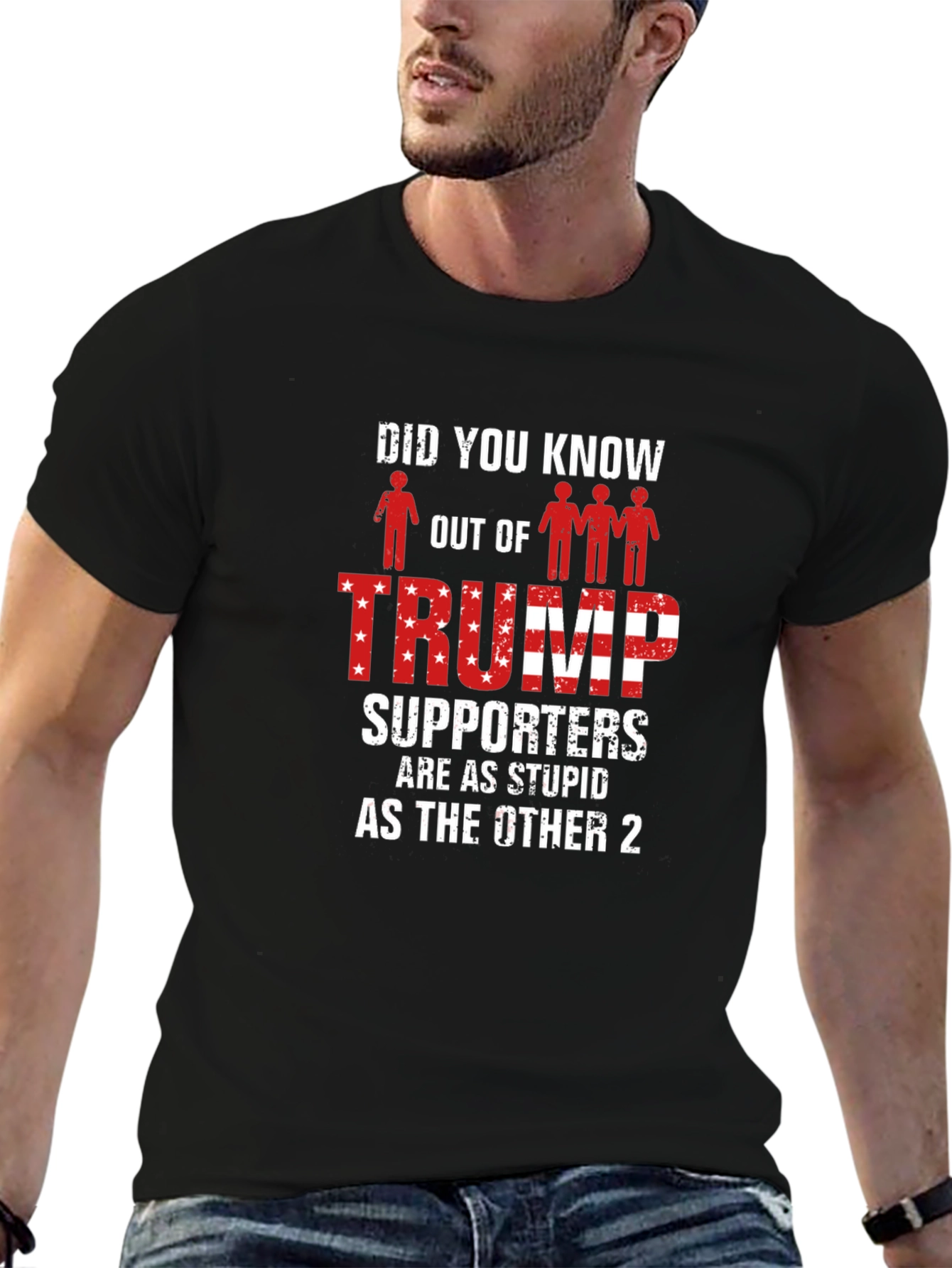 Black Funny Trump Supporter Graphic T-Shirt view 6