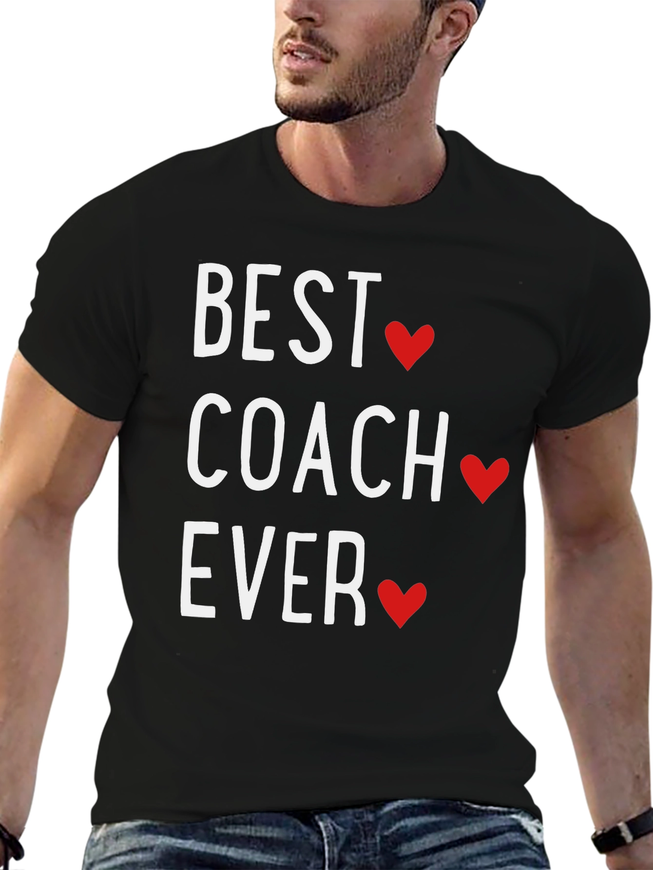 Black Best Coach Ever T-Shirt view 6