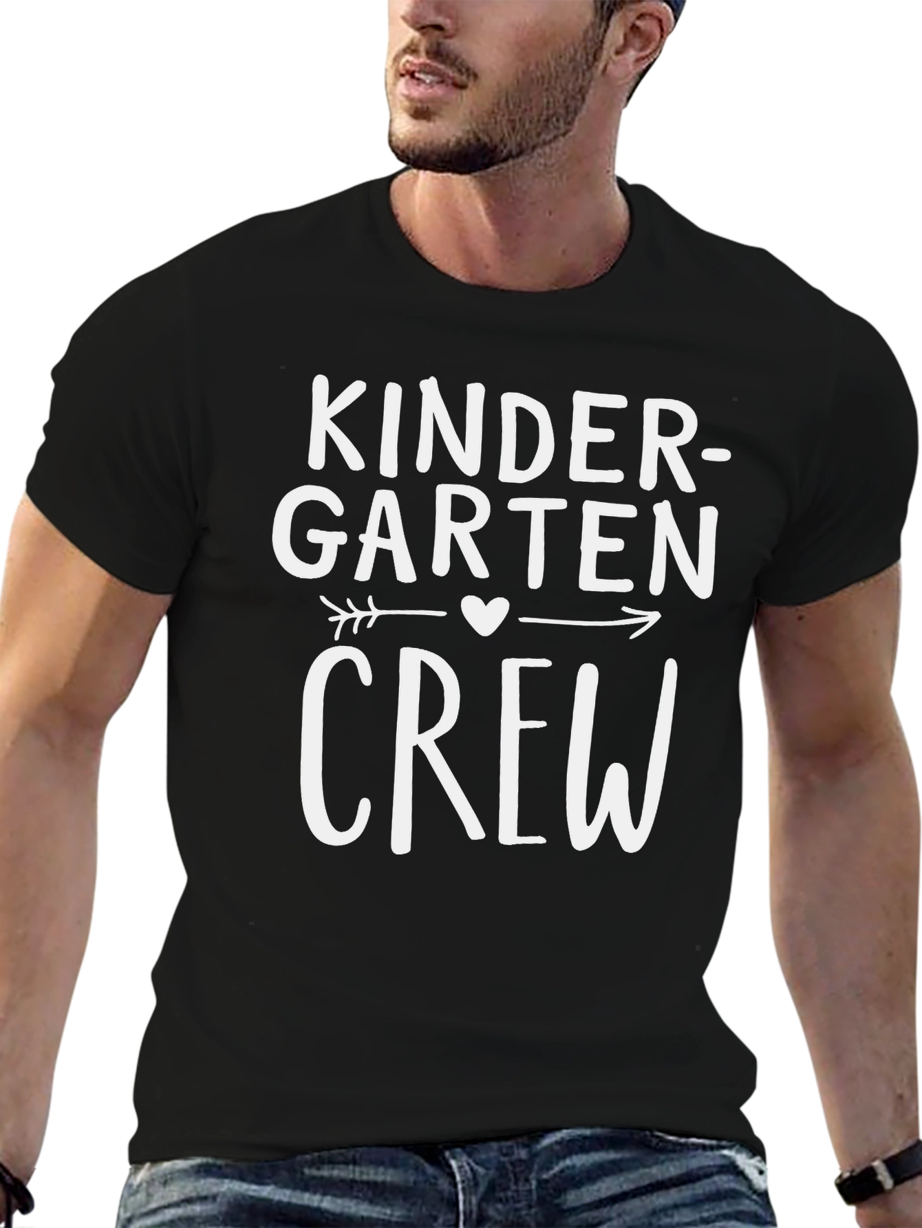 Black Kindergarten Crew T-Shirt - Teacher or Student Apparel view 6