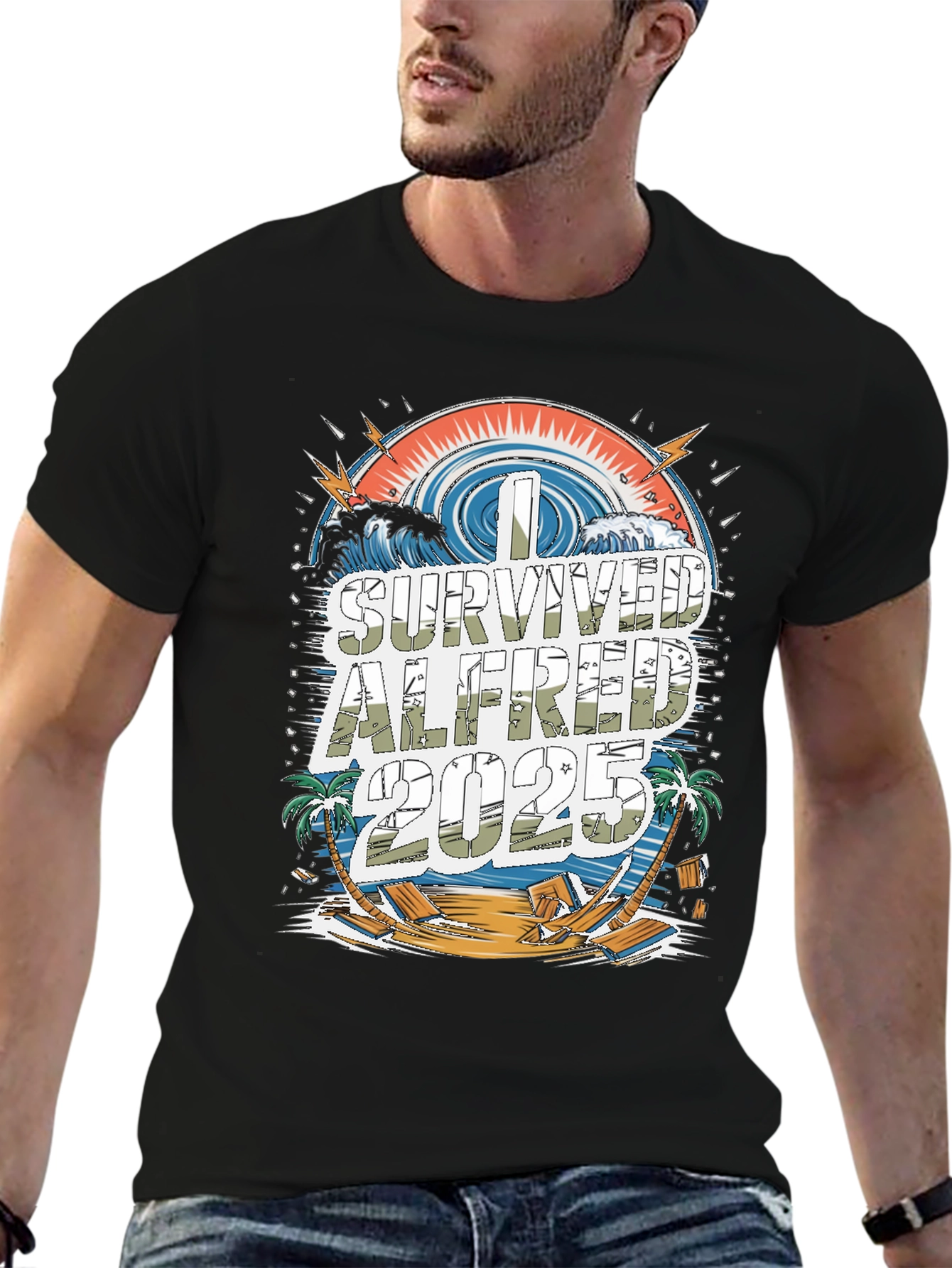 Black I Survived Alfred 2025 Graphic Tee view 6