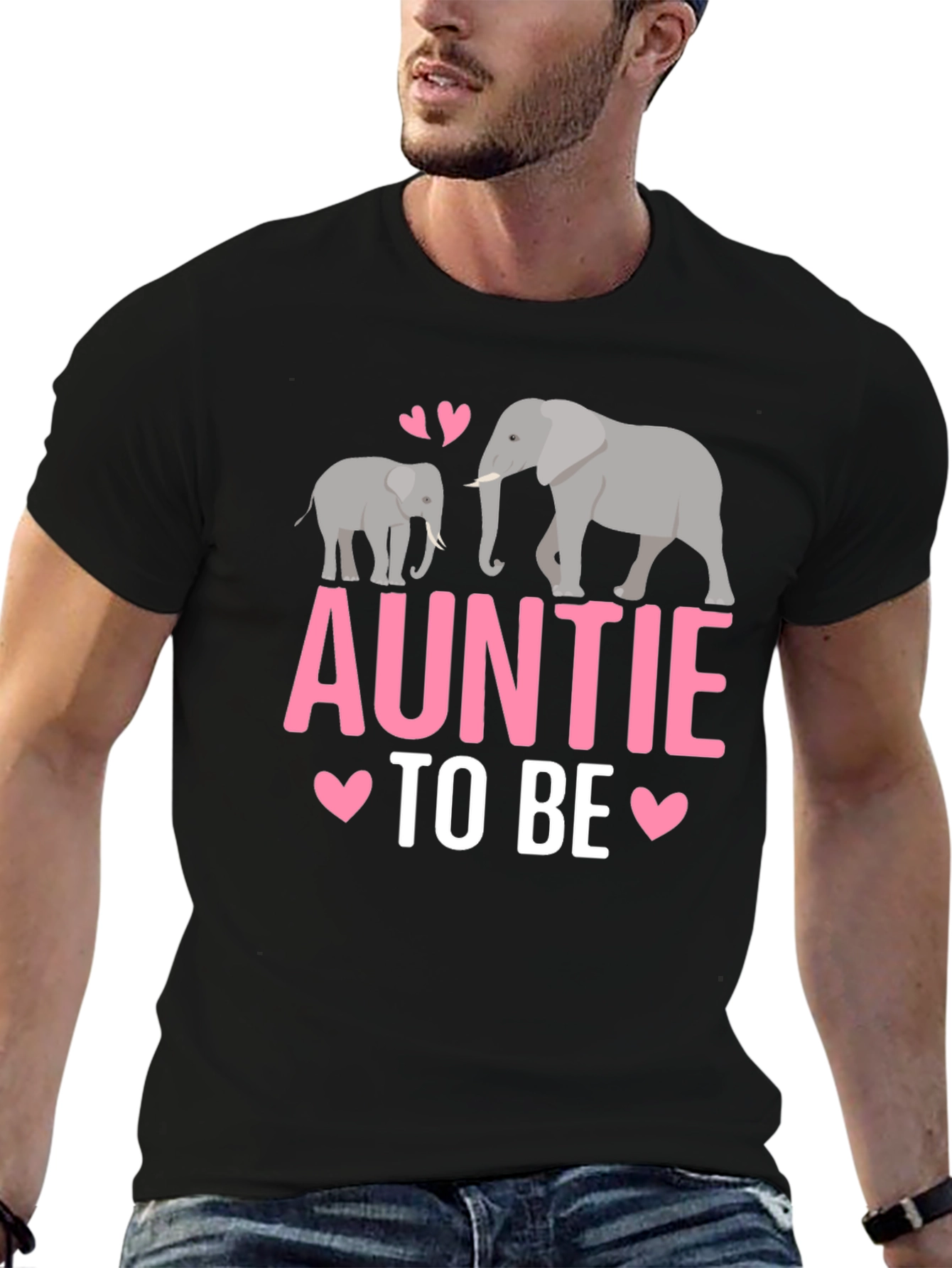 Black Auntie To Be Elephant T-Shirt view 6