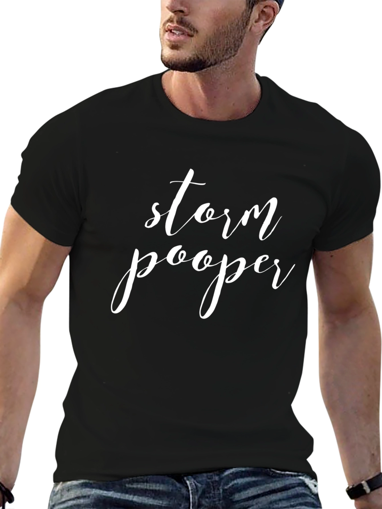 Black Storm Pooper Graphic T-Shirt - Black view 6