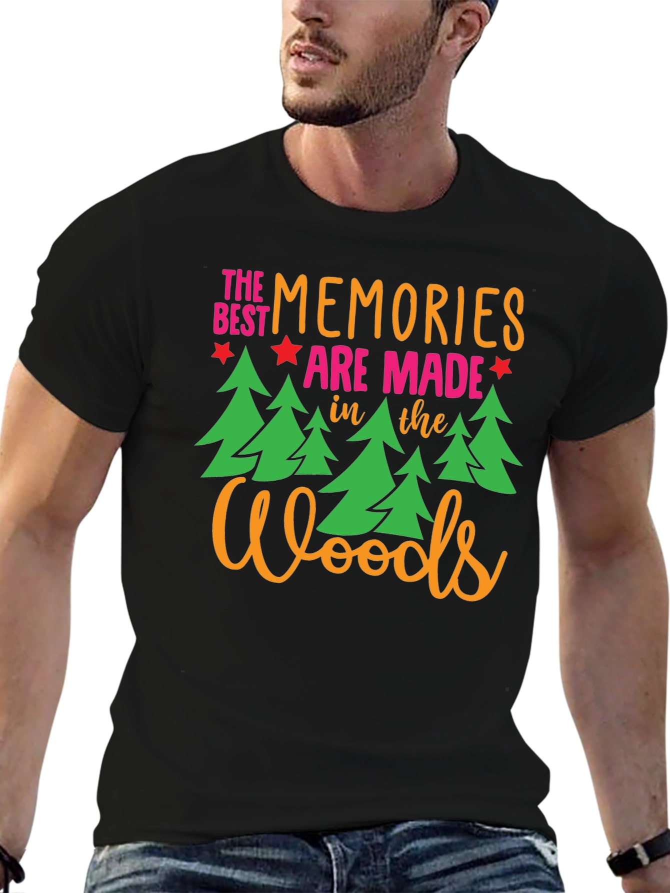 Black Woods Memories Graphic Tee view 6