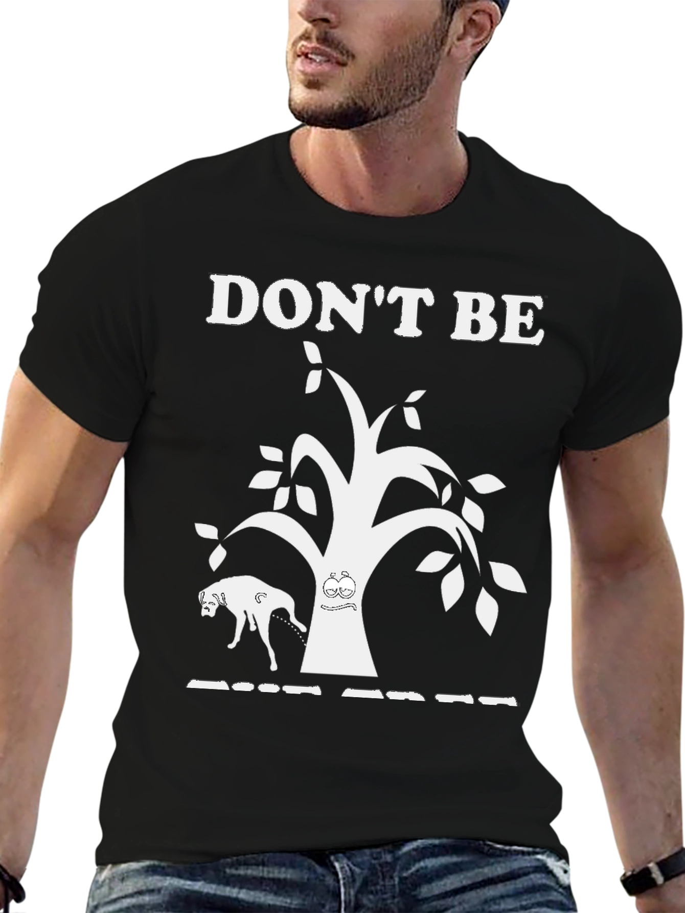 Black Don't Be That Tree Funny Graphic Tee view 6