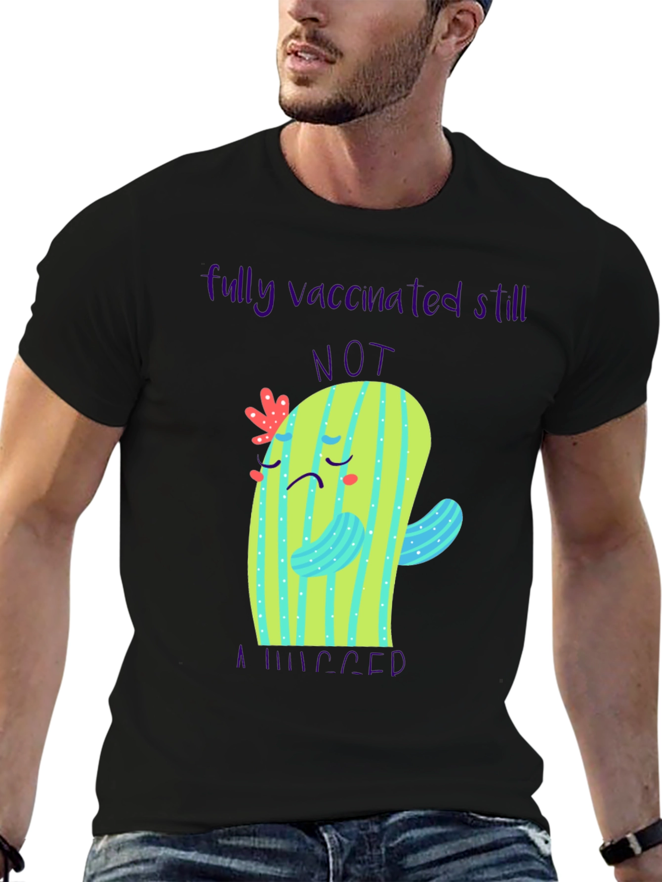 Black Vaccinated Still Not Immune T-Shirt view 6