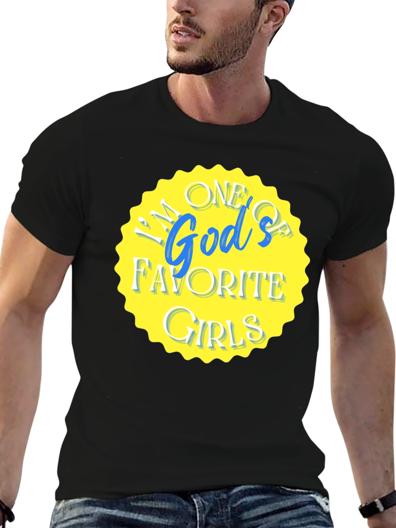 Black God's Favorite Girls Graphic Tee view 6