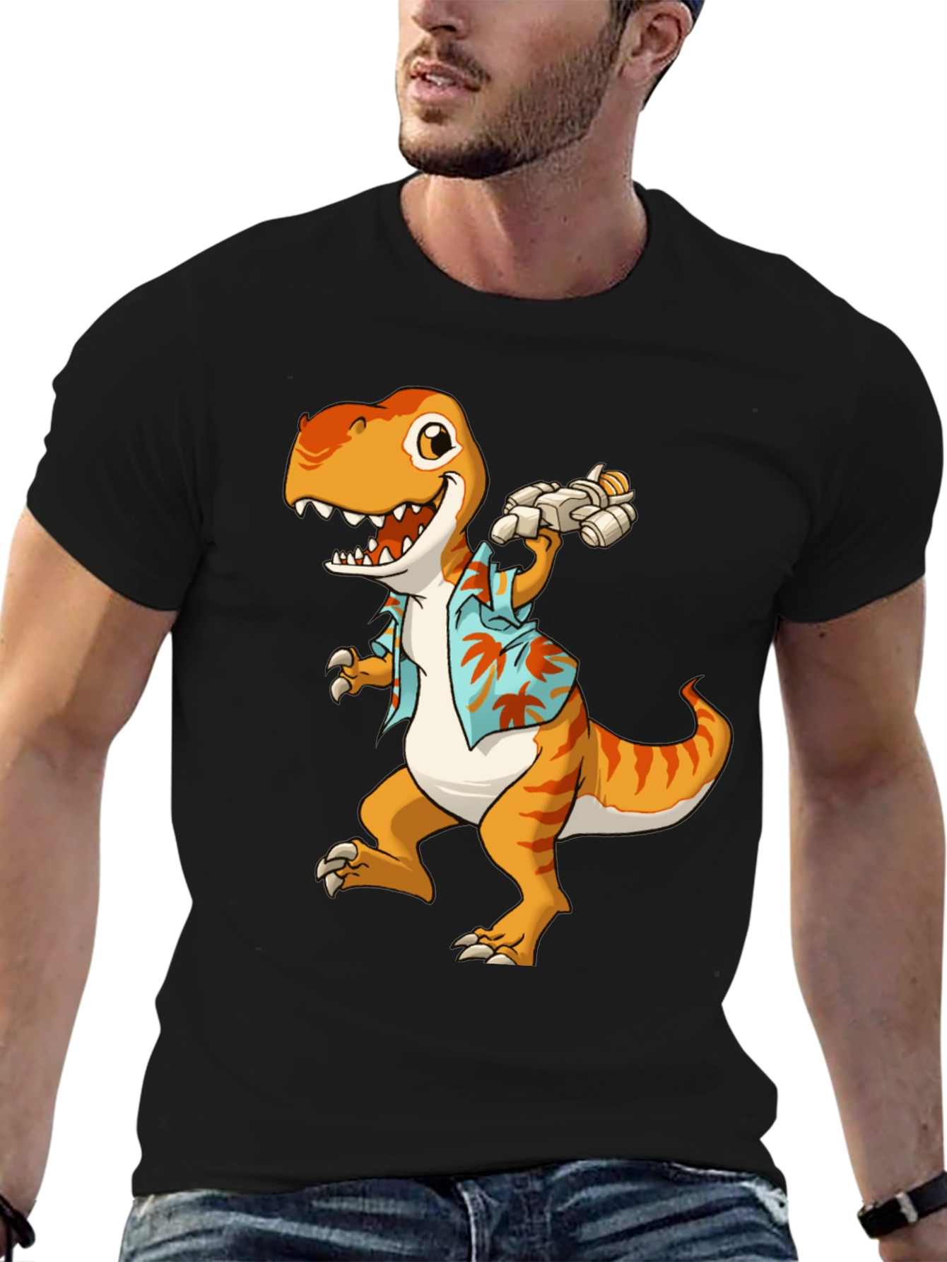 Black Dino Summer T-Shirt: Jurassic Fun! view 6