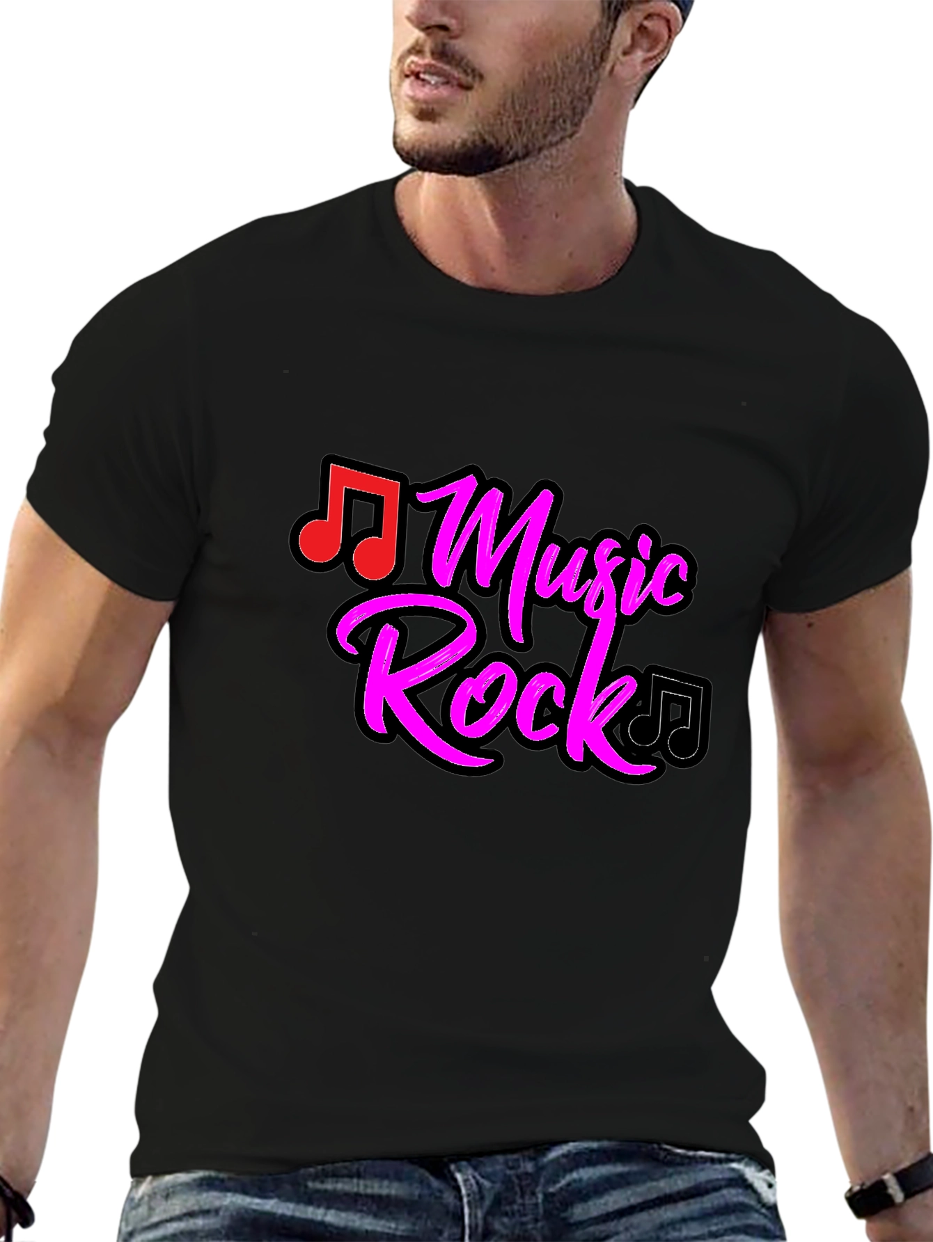 Black Music Rock Graphic Tee view 6