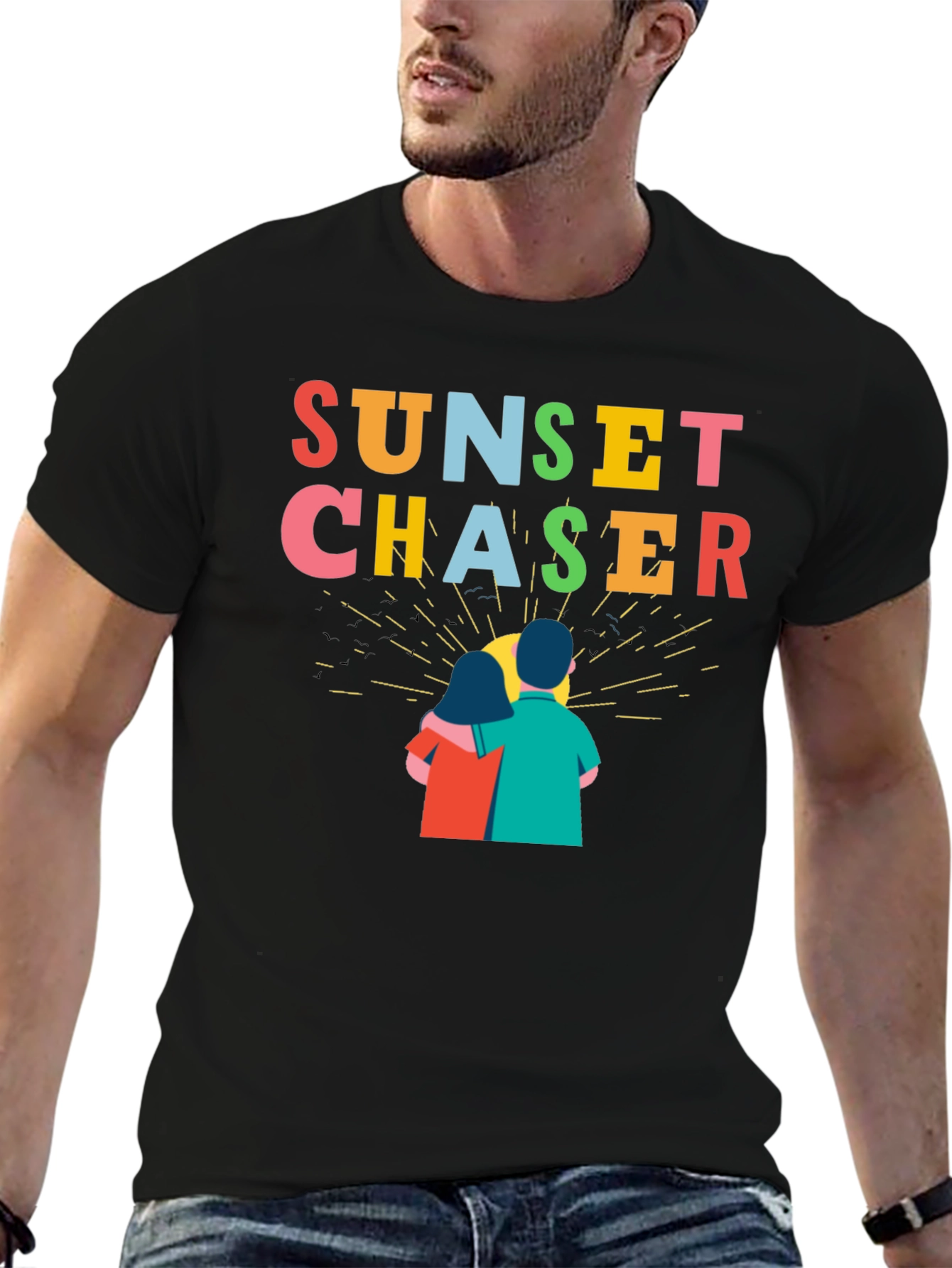 Sunset Chaser Graphic Tee - Couples Design - 6