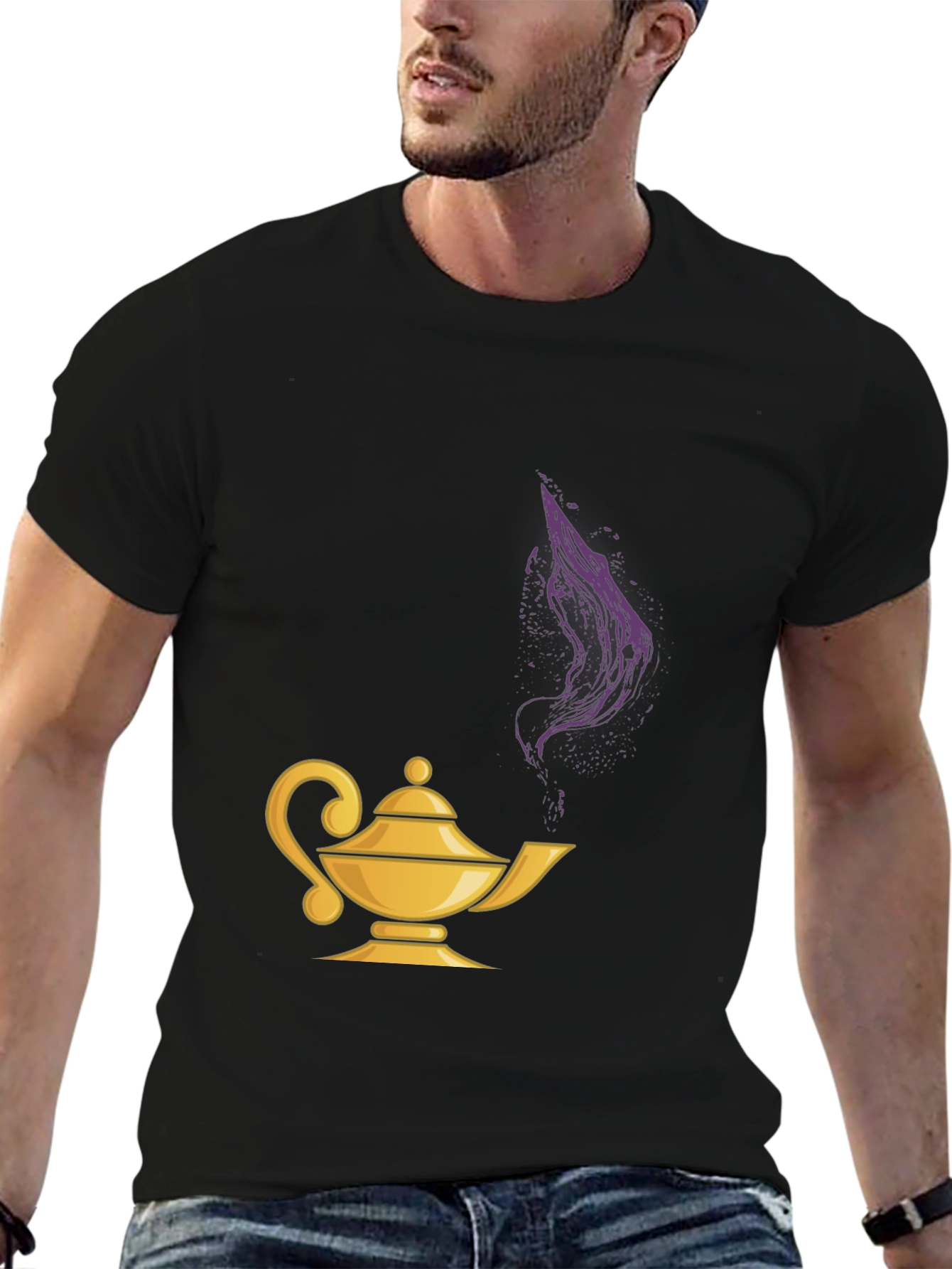 Black Magic Lamp Graphic Tee - Genie Vibes view 6