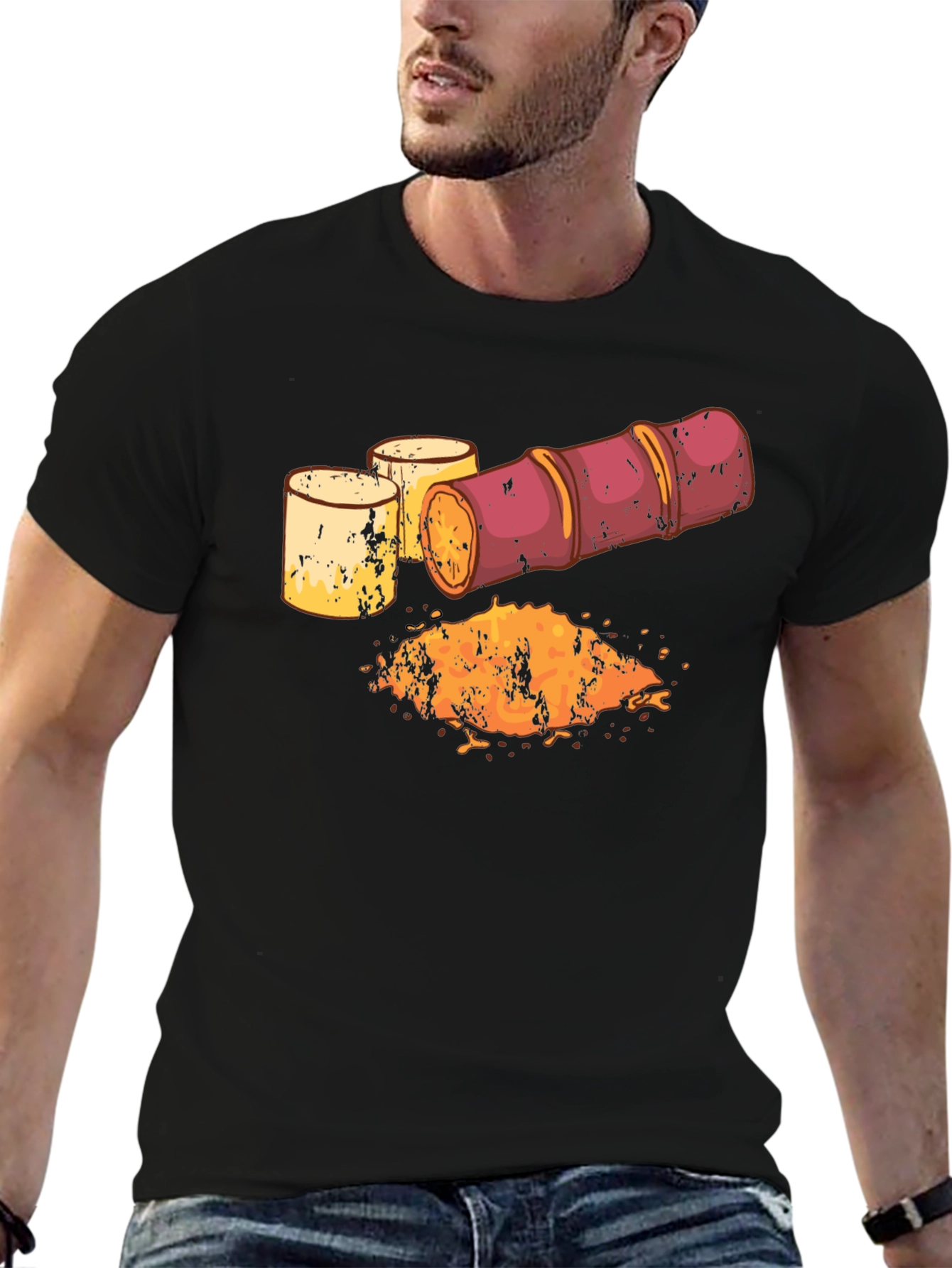 Black Sugar Cane Graphic Tee - Sweet Harvest Style! view 6