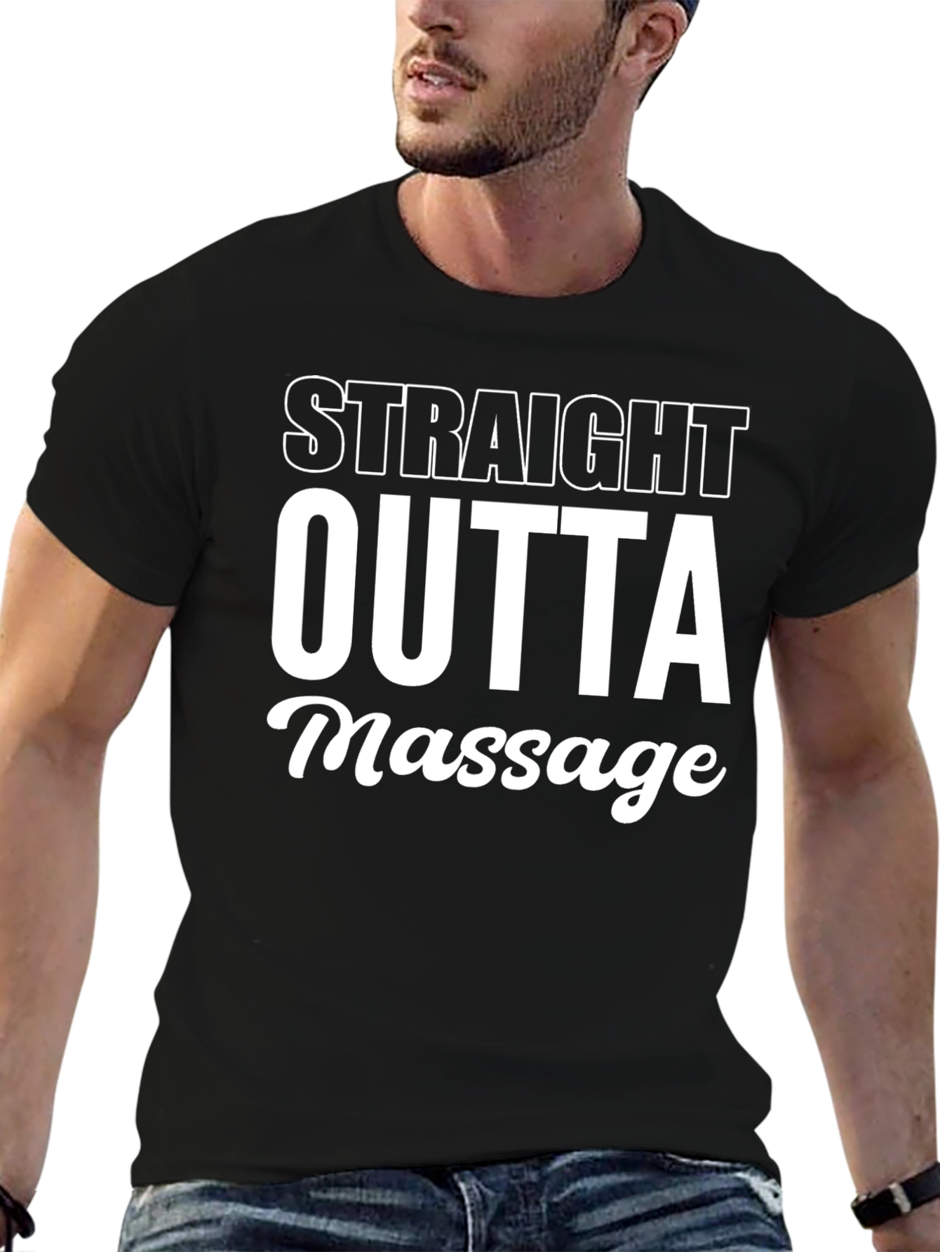 Straight Outta Massage T-Shirt - Relaxed Fit - 6