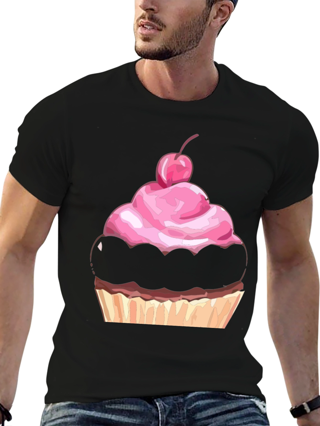 Black Cupcake Graphic T-Shirt view 6