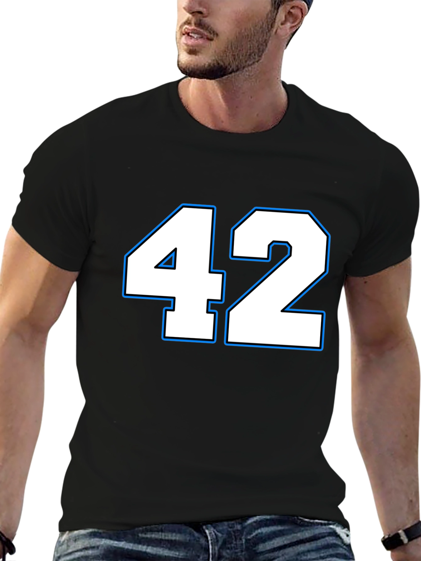Black Number 42 Graphic Tee - Casual Style view 6