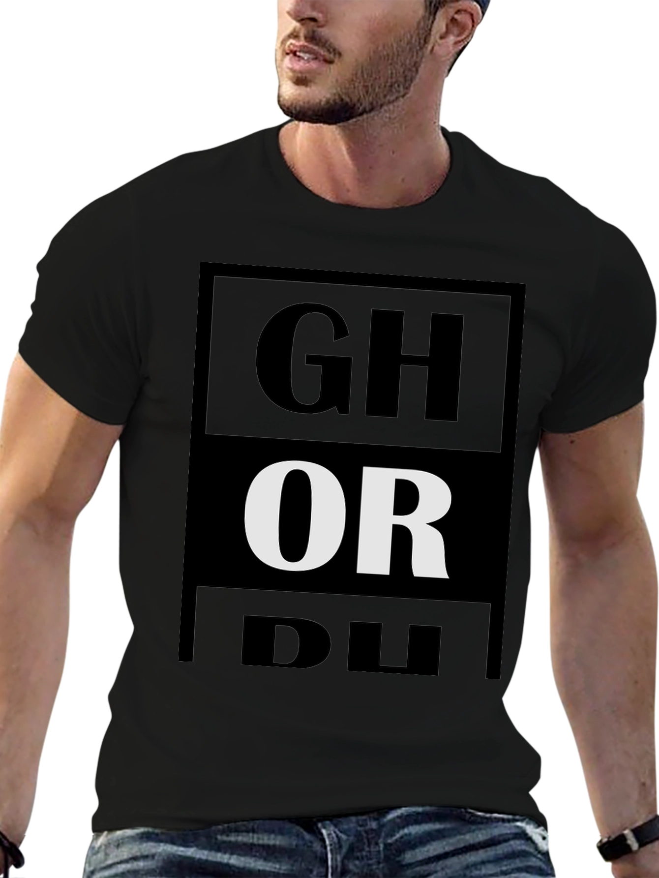 Black Ghormley T-Shirt - Black Graphic Tee view 6