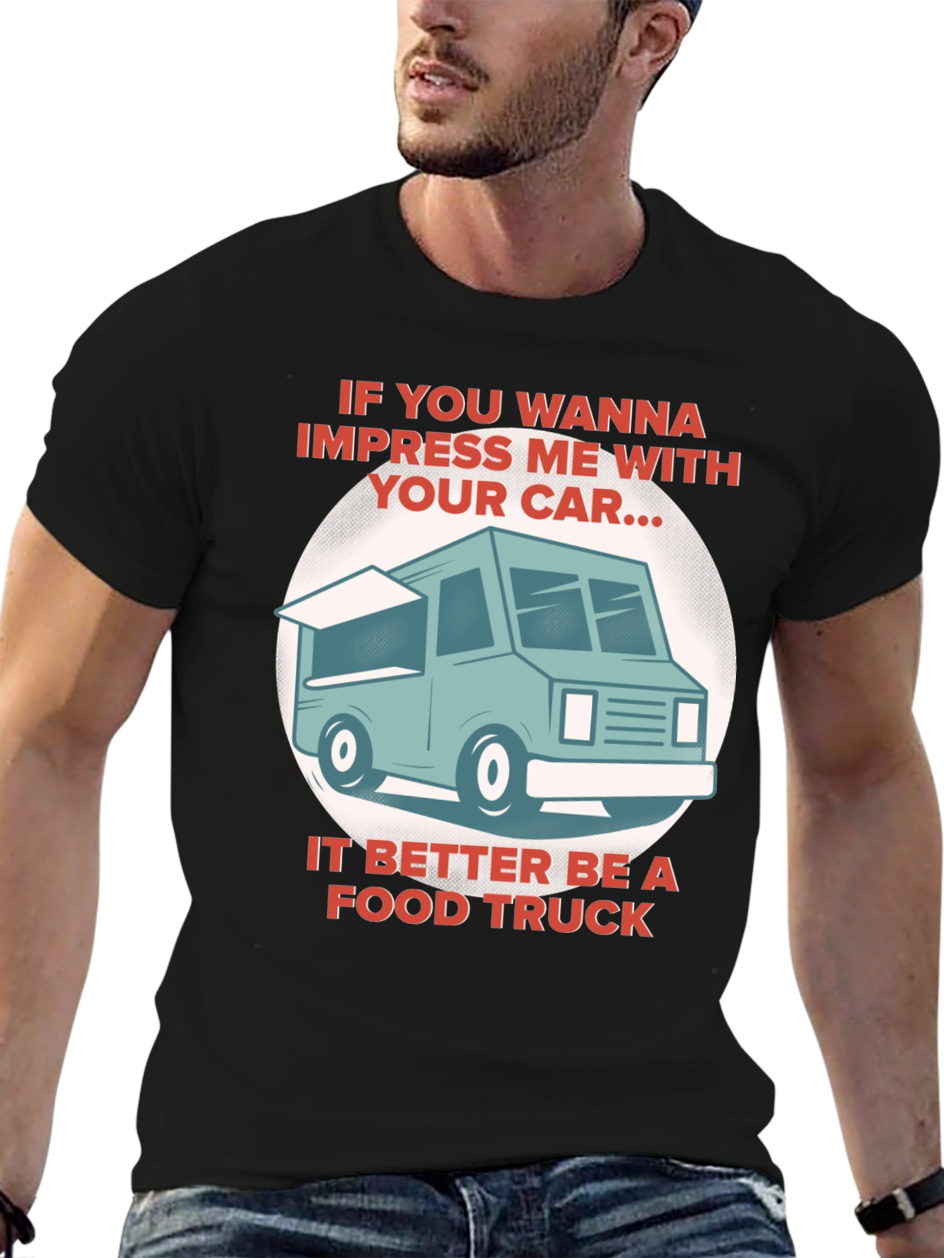 Black Food Truck T-Shirt - Impress Me view 6